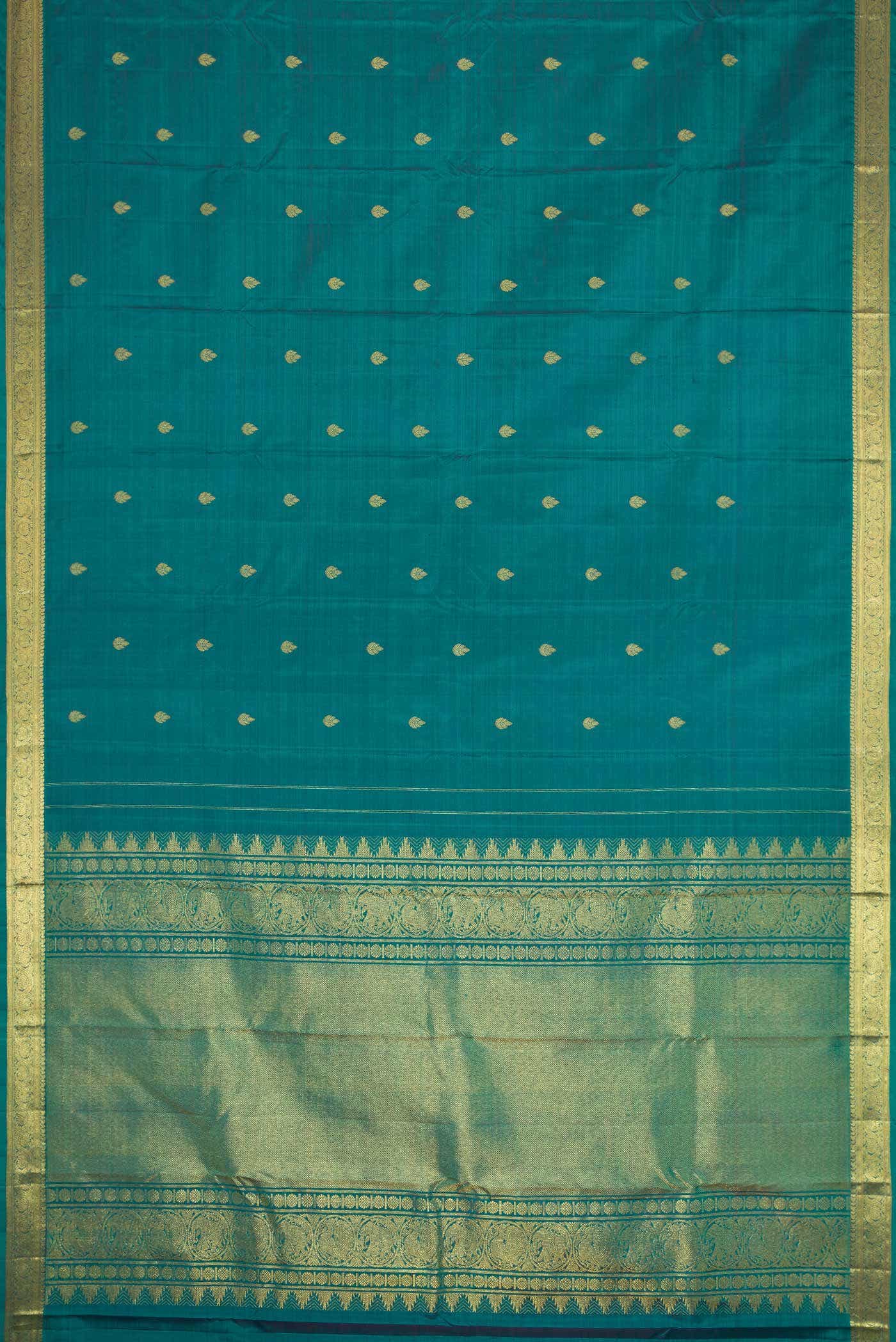 Green Dual Tone Kanchipuram Silk Saree