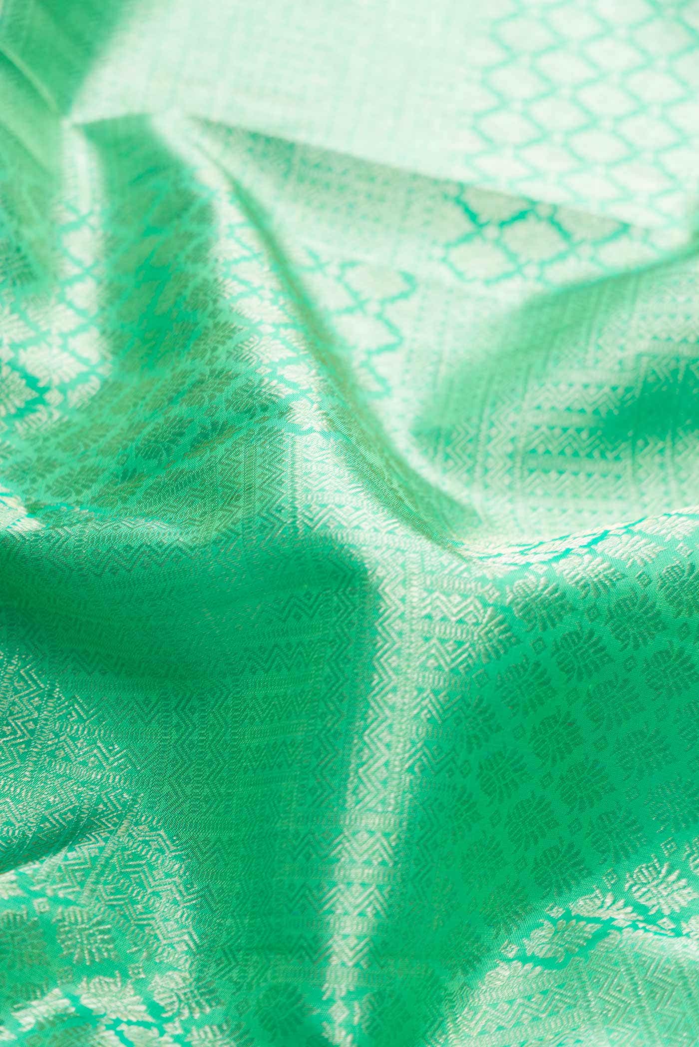 Green Dual Tone Kanchipuram Silk Saree