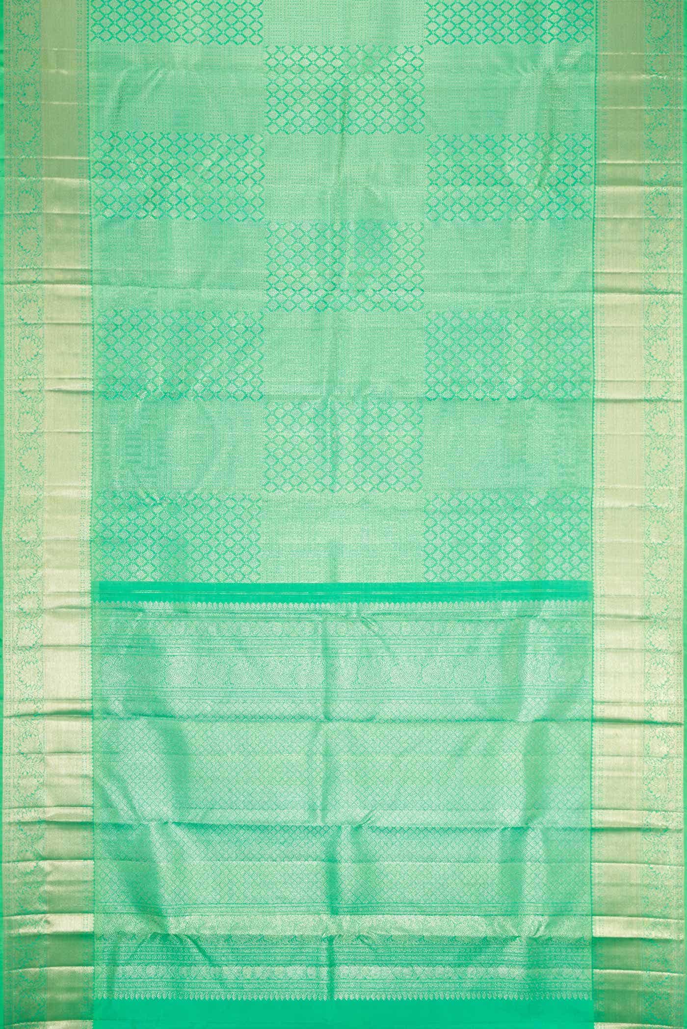 Green Dual Tone Kanchipuram Silk Saree