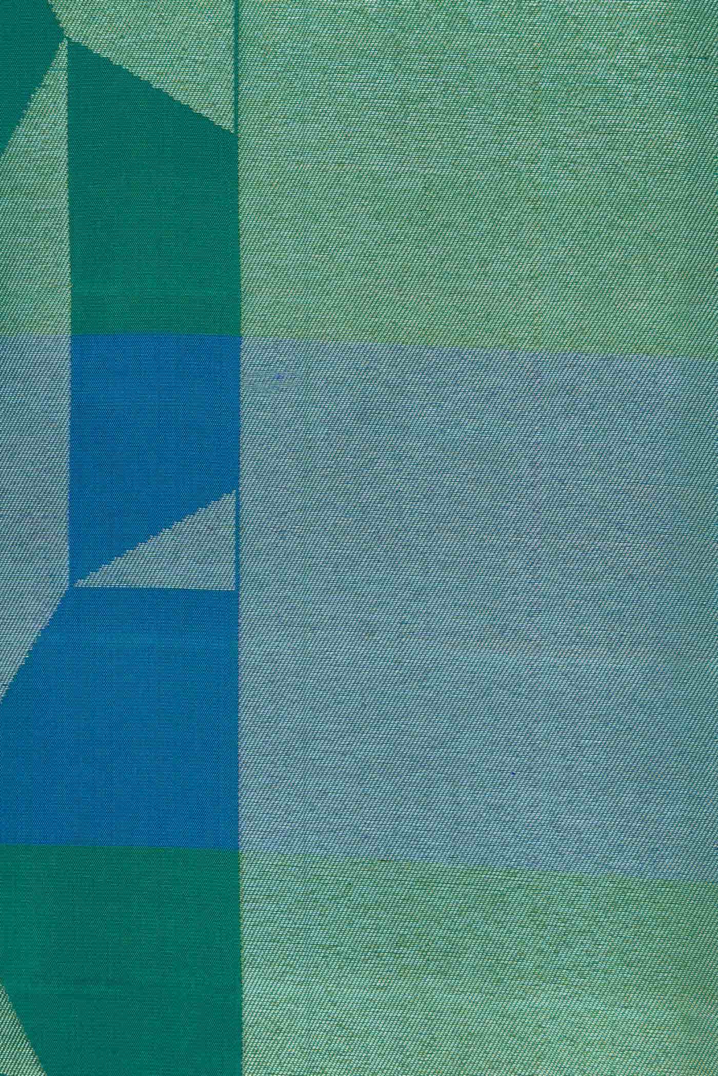 Peacock Blue Dual Tone Kanchipuram Silk Saree