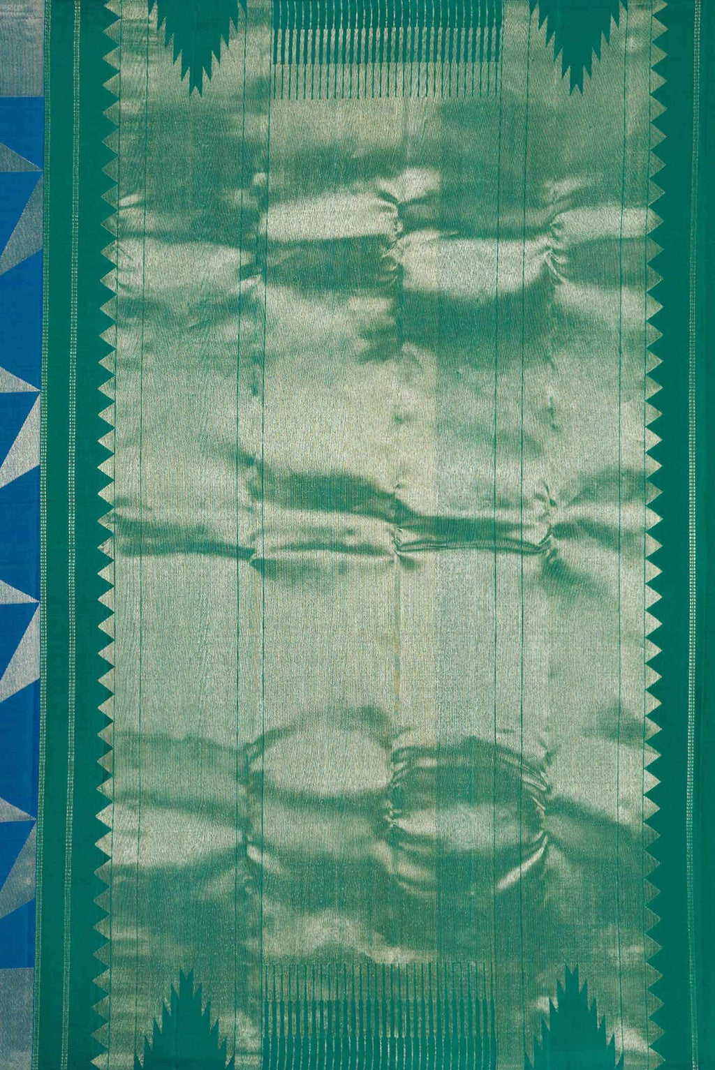 Peacock Blue Dual Tone Kanchipuram Silk Saree