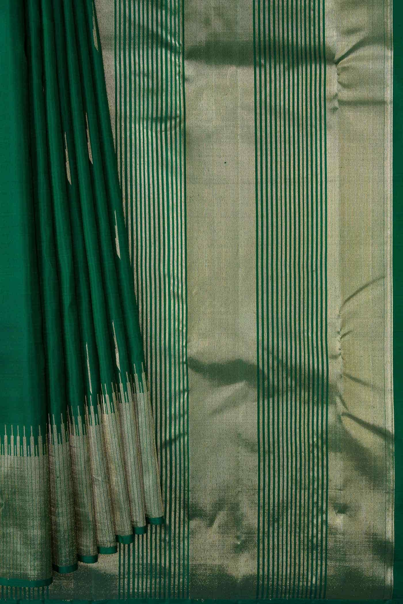 Green Dual Tone Kanchipuram Silk Saree