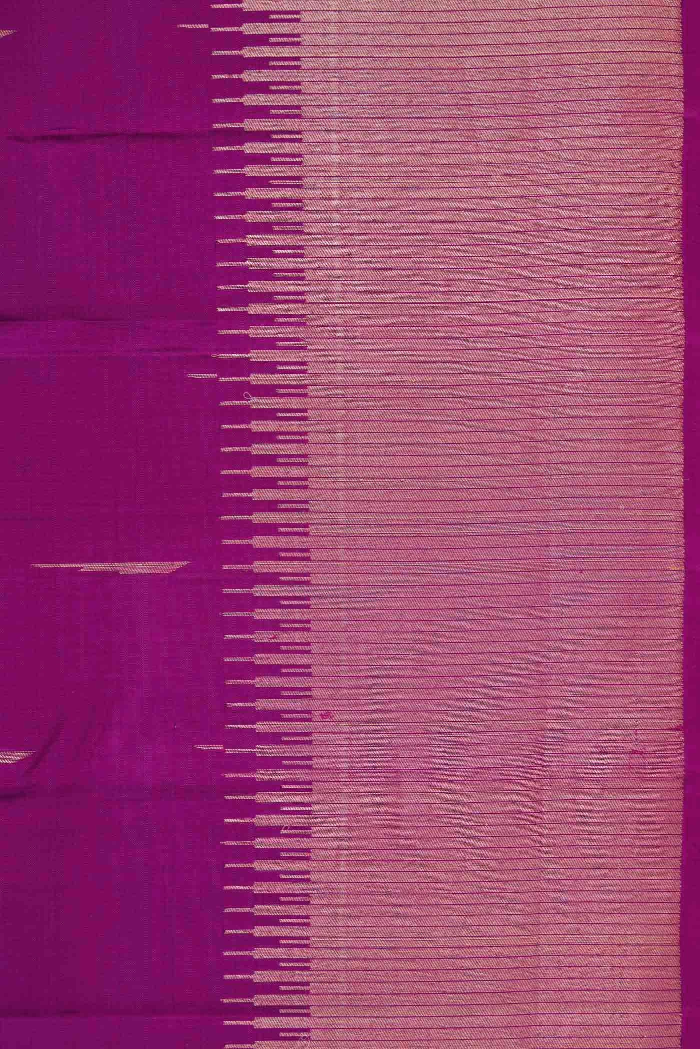 Pure Silk Pure Zari Purple Dual Tone Kanchipuram Saree