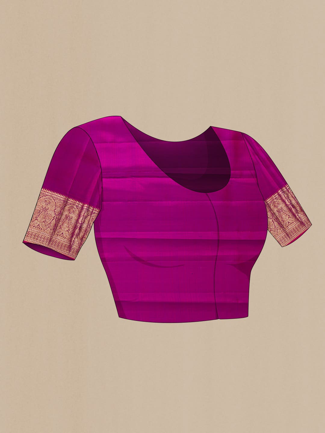 Pink Dual Tone Kanchipuram Silk Saree