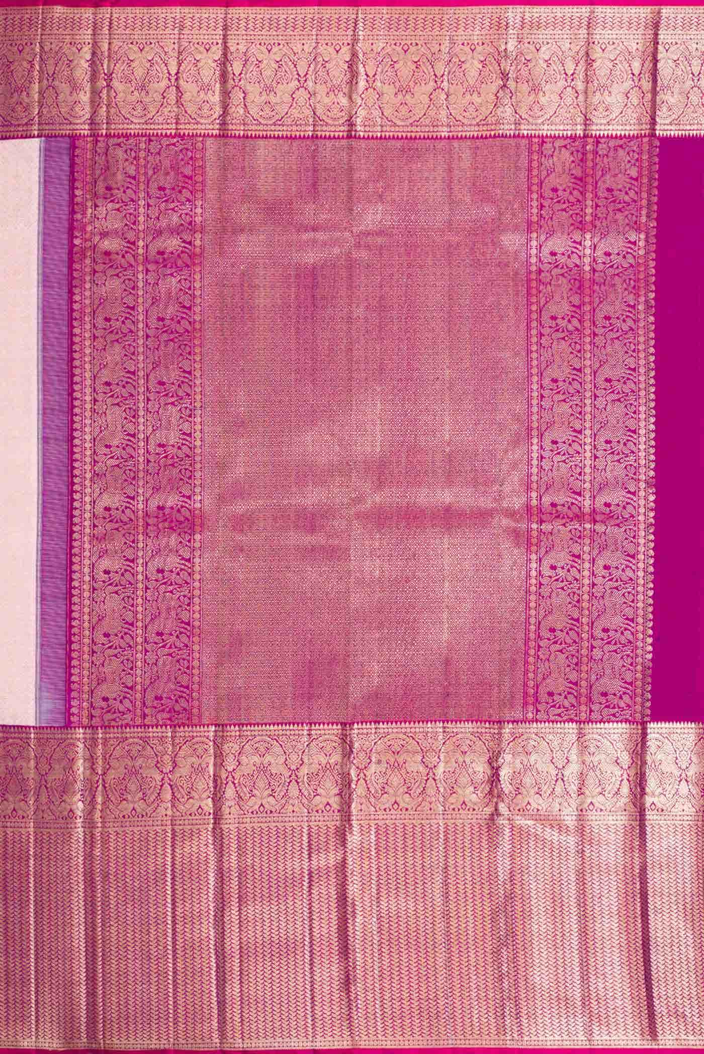 Pink Dual Tone Kanchipuram Silk Saree