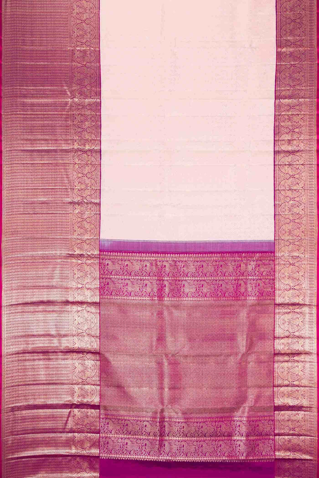 Pink Dual Tone Kanchipuram Silk Saree