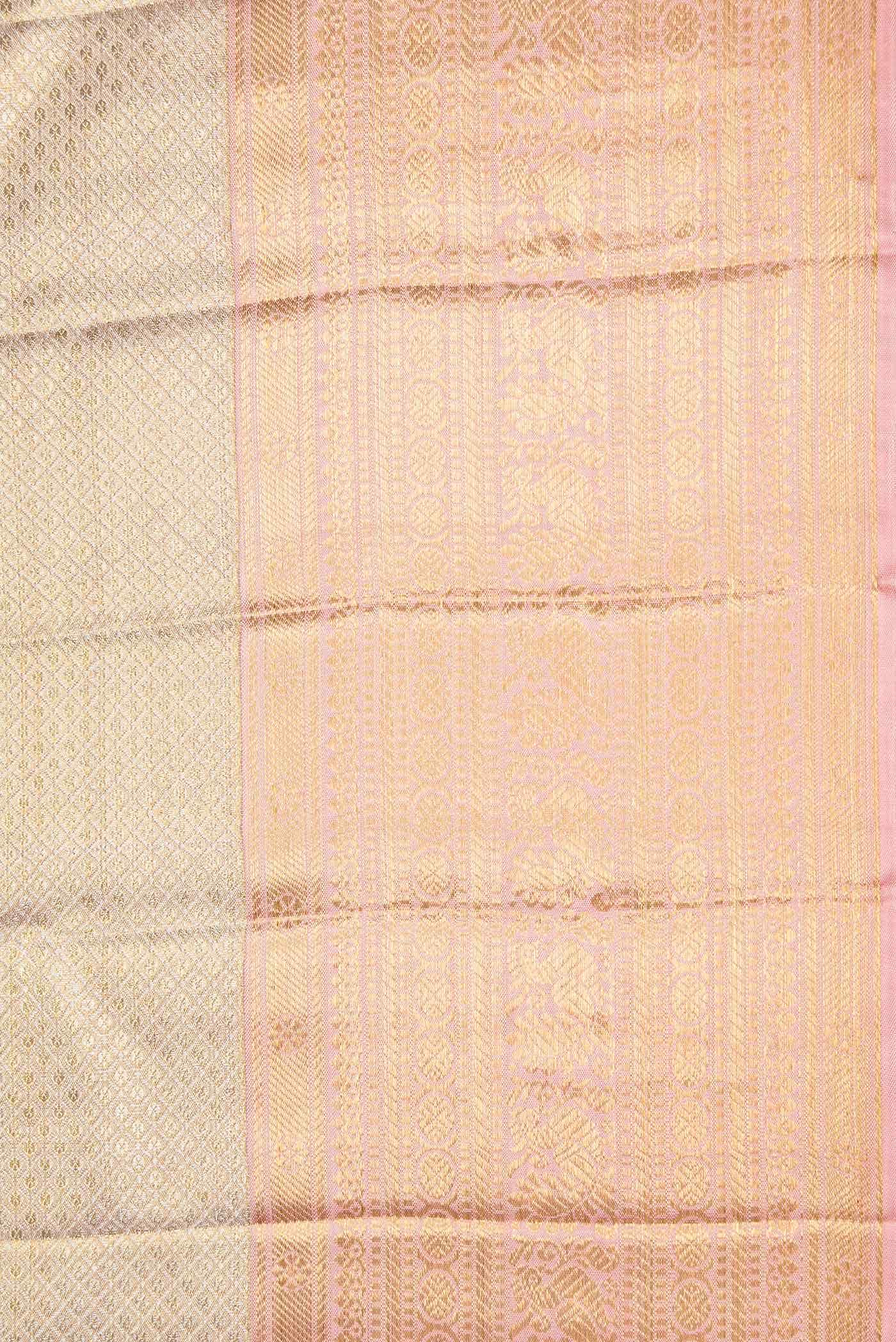 Gold Dual Tone Kanchipuram Tissue Silk Saree