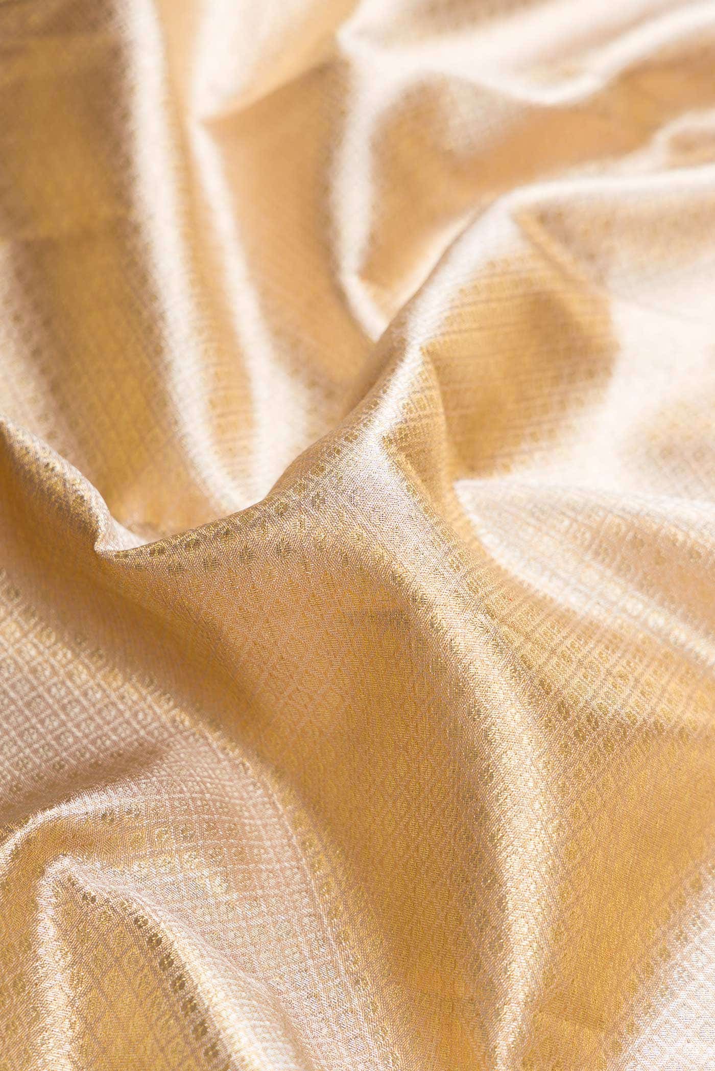 Gold Dual Tone Kanchipuram Tissue Silk Saree