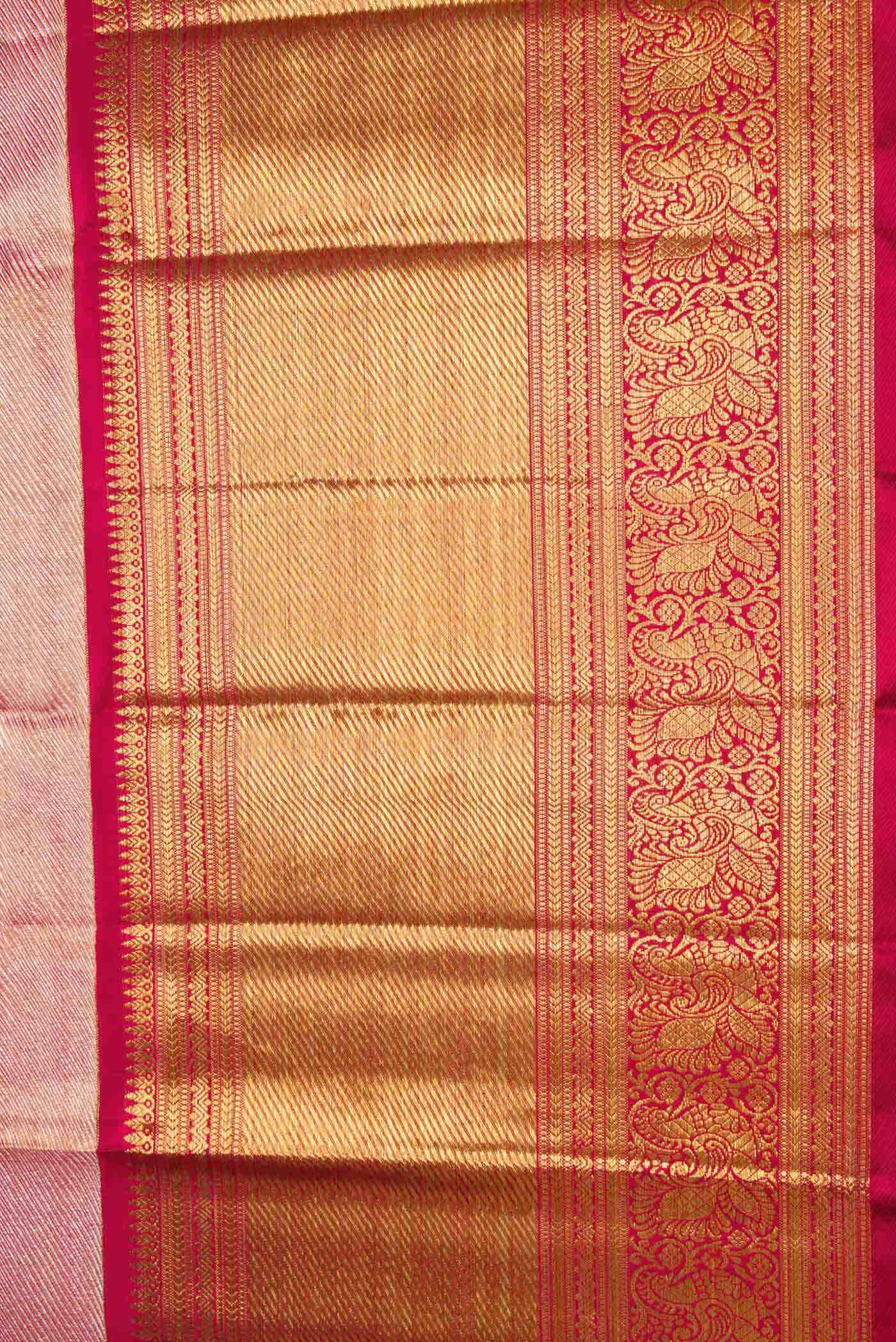 Pink Dual Tone Kanchipuram Tissue Silk Saree