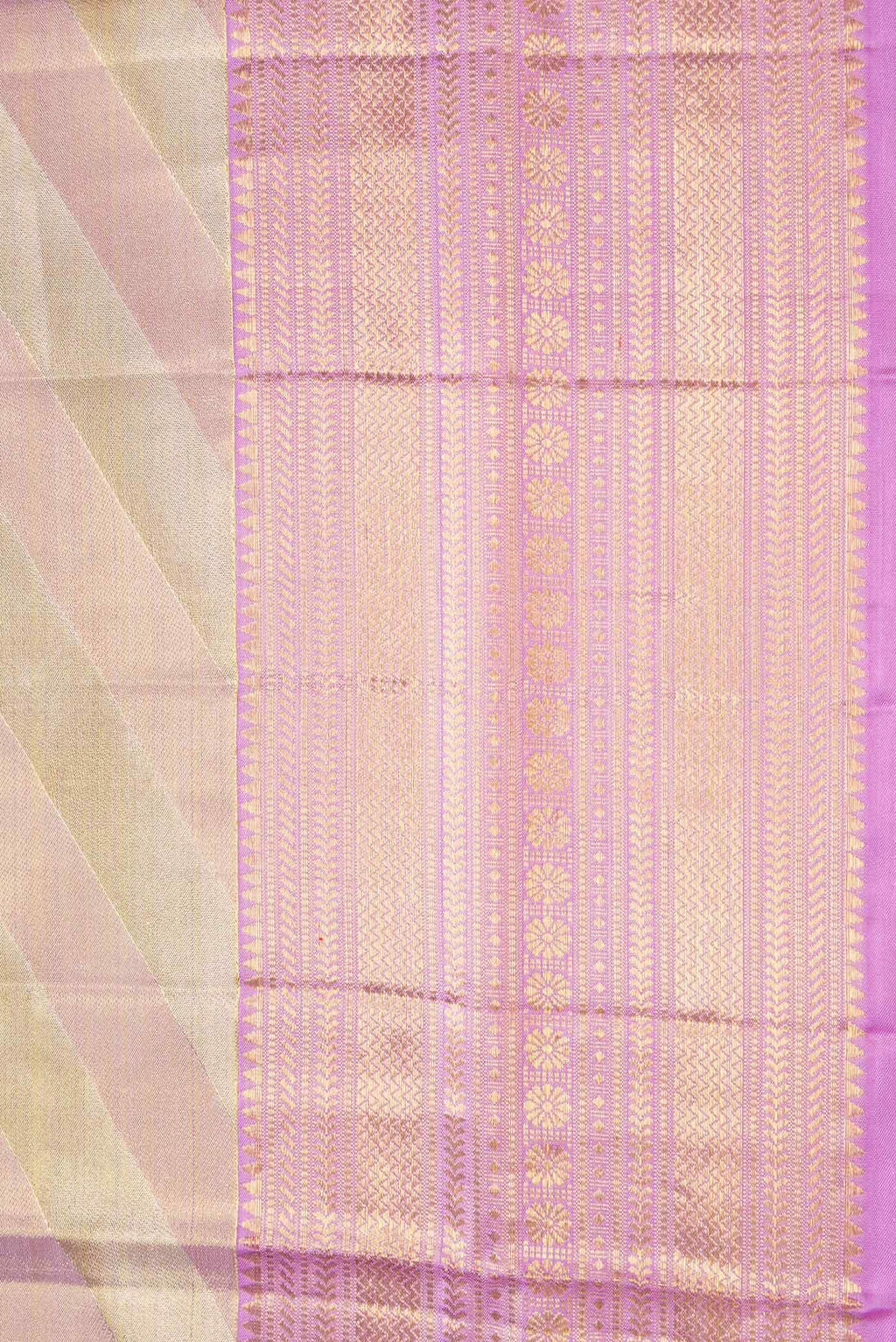 Lavender Dual Tone Kanchipuram Tissue Silk Saree
