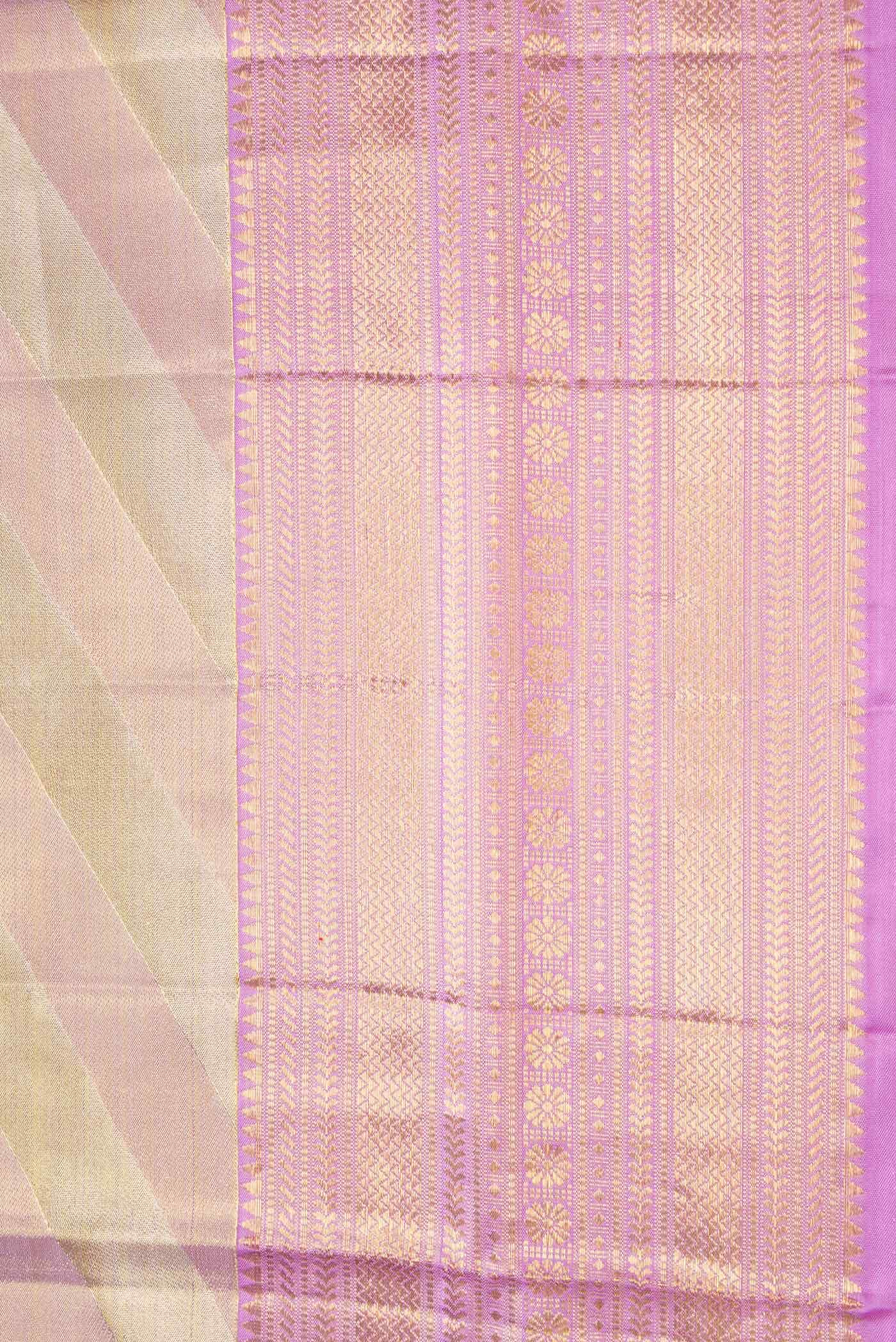 Lavender Dual Tone Kanchipuram Tissue Silk Saree