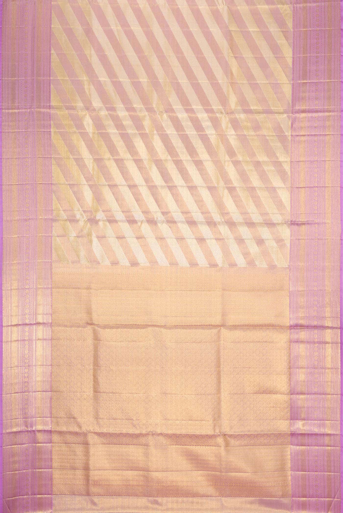 Lavender Dual Tone Kanchipuram Tissue Silk Saree