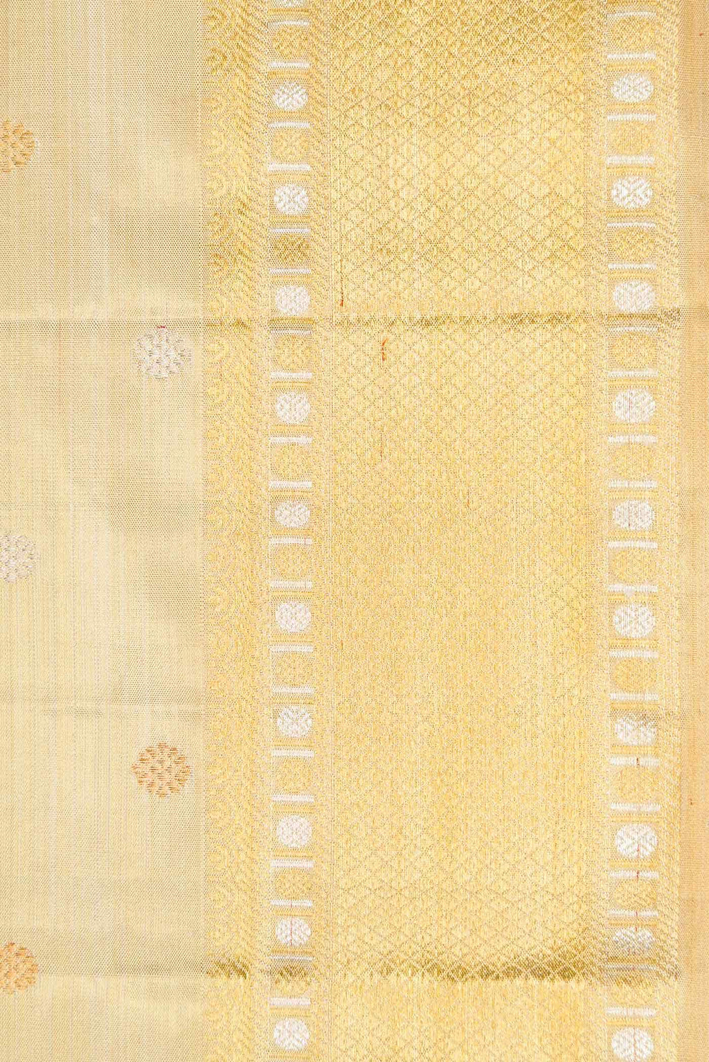 Gold Dual Tone Kanchipuram Tissue Silk Saree