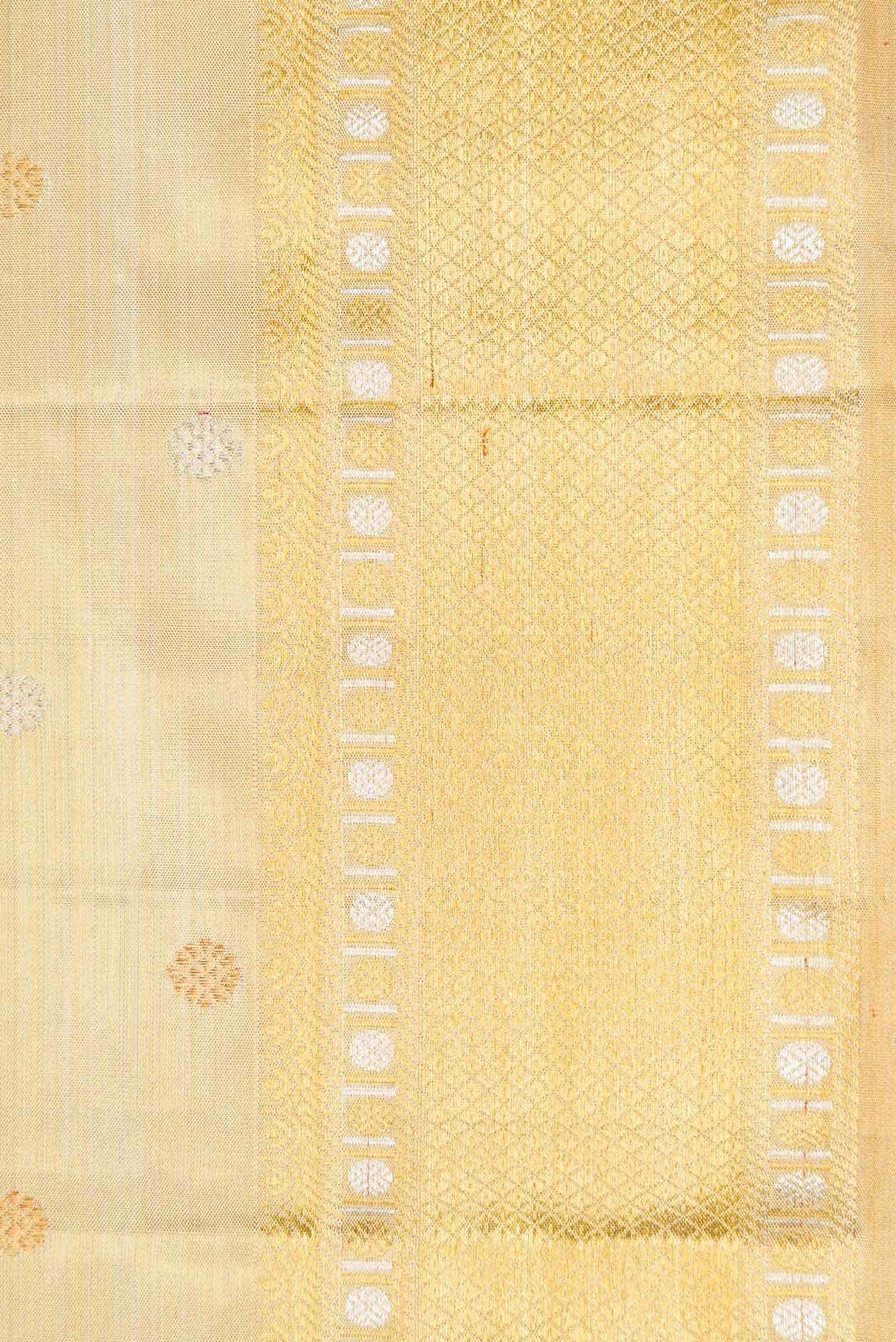 Gold Dual Tone Kanchipuram Tissue Silk Saree
