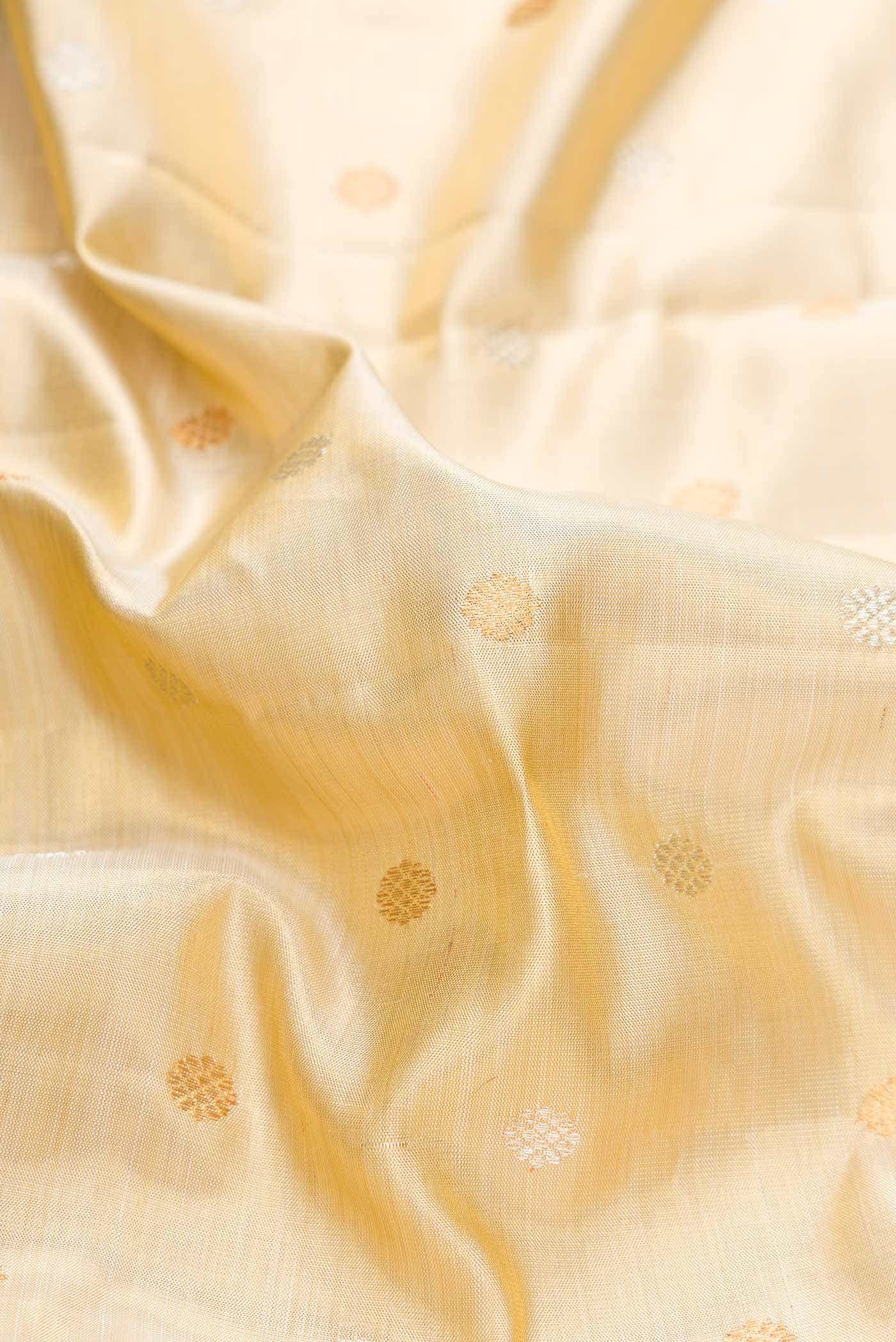 Gold Dual Tone Kanjivaram Tissue Silk Saree