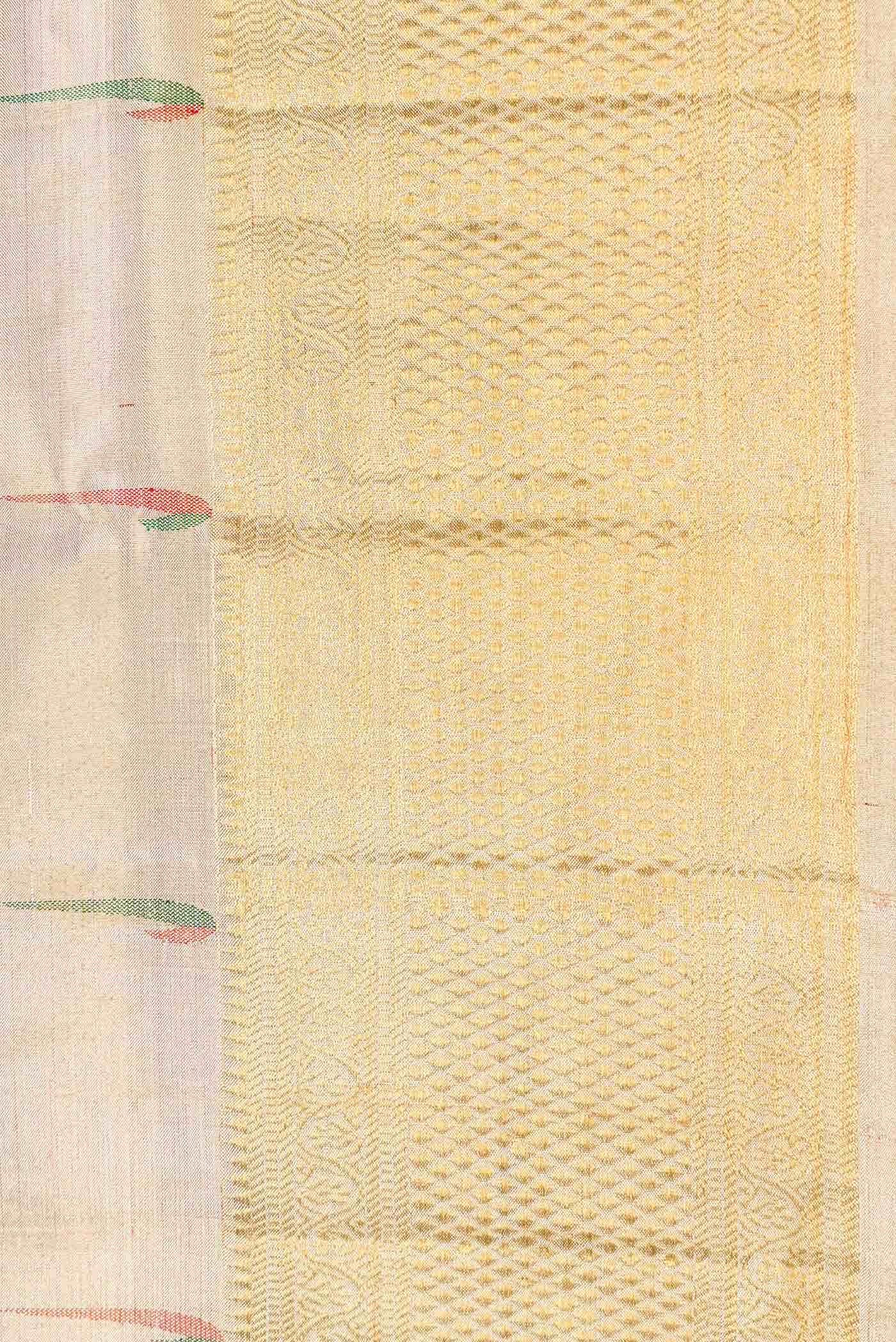 Gold Dual Tone Kanchipuram Tissue Silk Saree