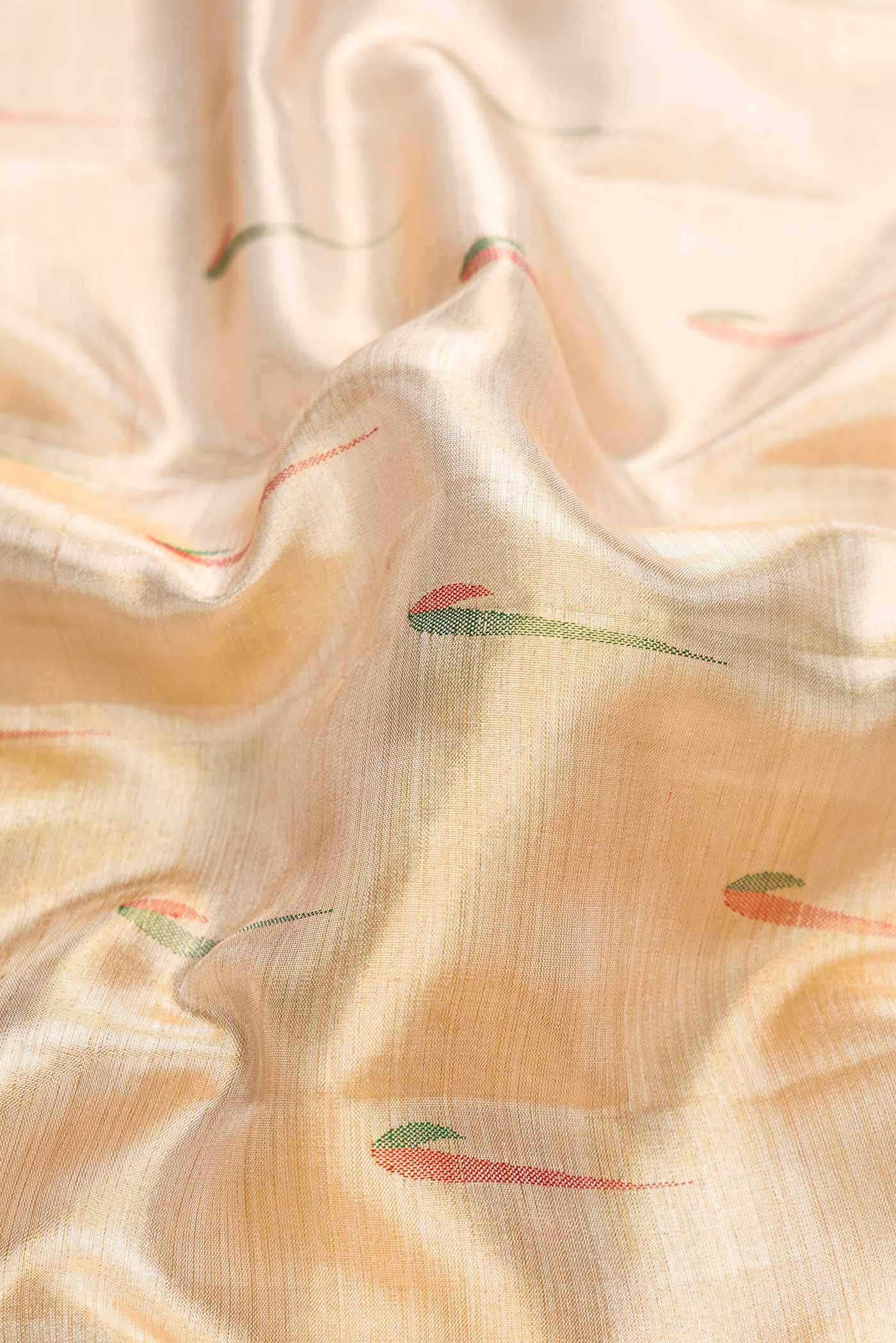 Gold Dual Tone Kanchipuram Tissue Silk Saree
