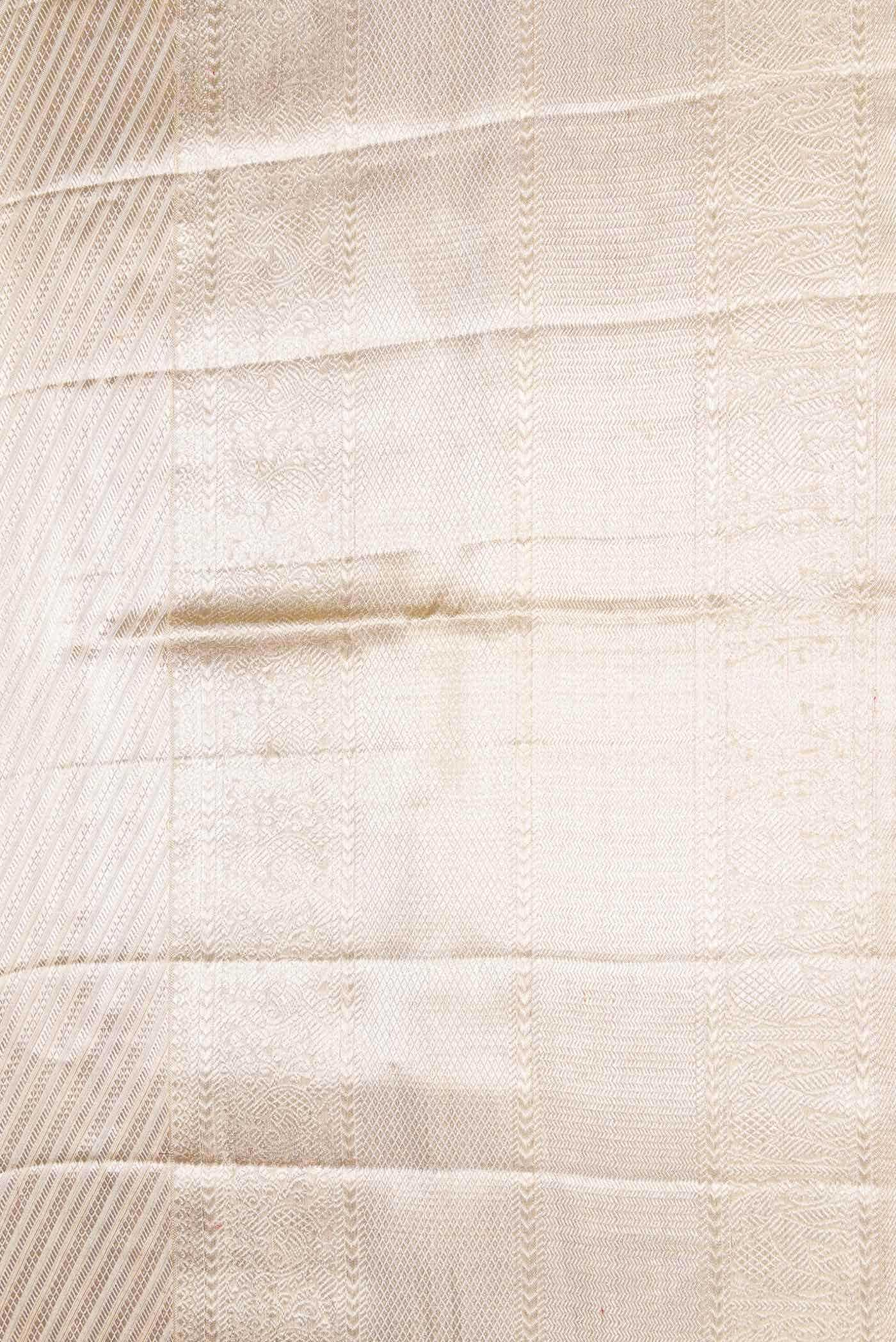 Silver Dual Tone Kanchipuram Tissue Silk Saree