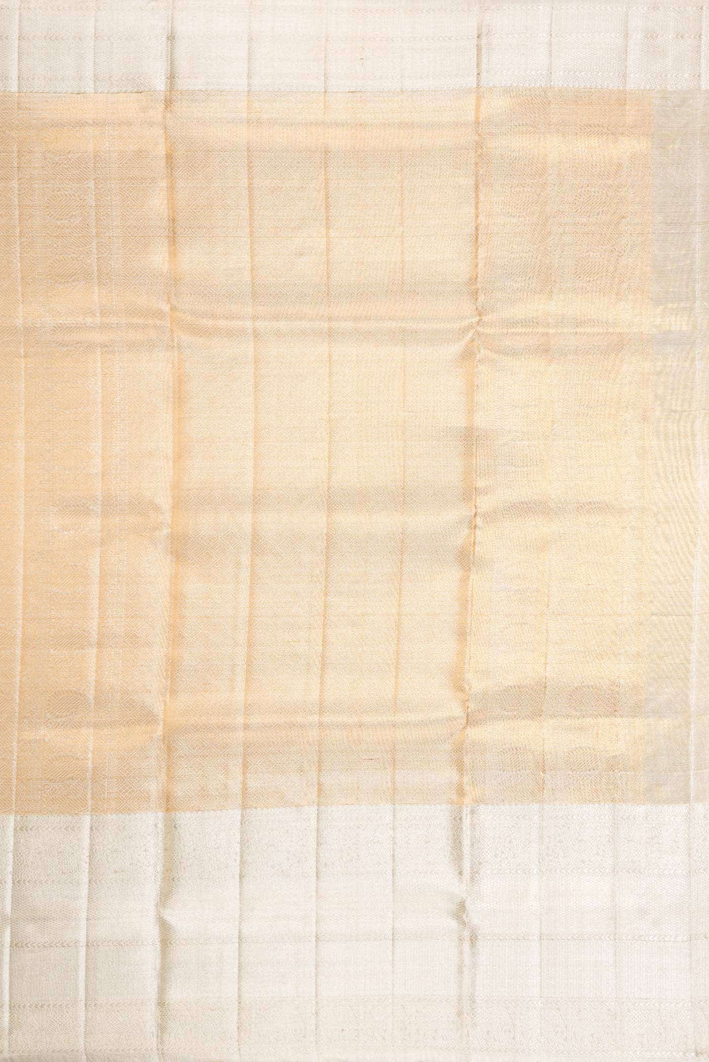 Silver Dual Tone Kanchipuram Tissue Silk Saree