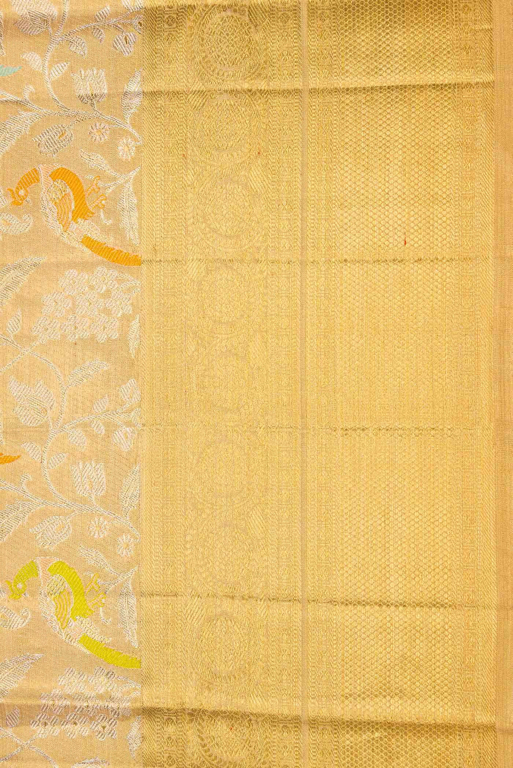 Gold Dual Tone Kanchipuram Tissue Silk Saree