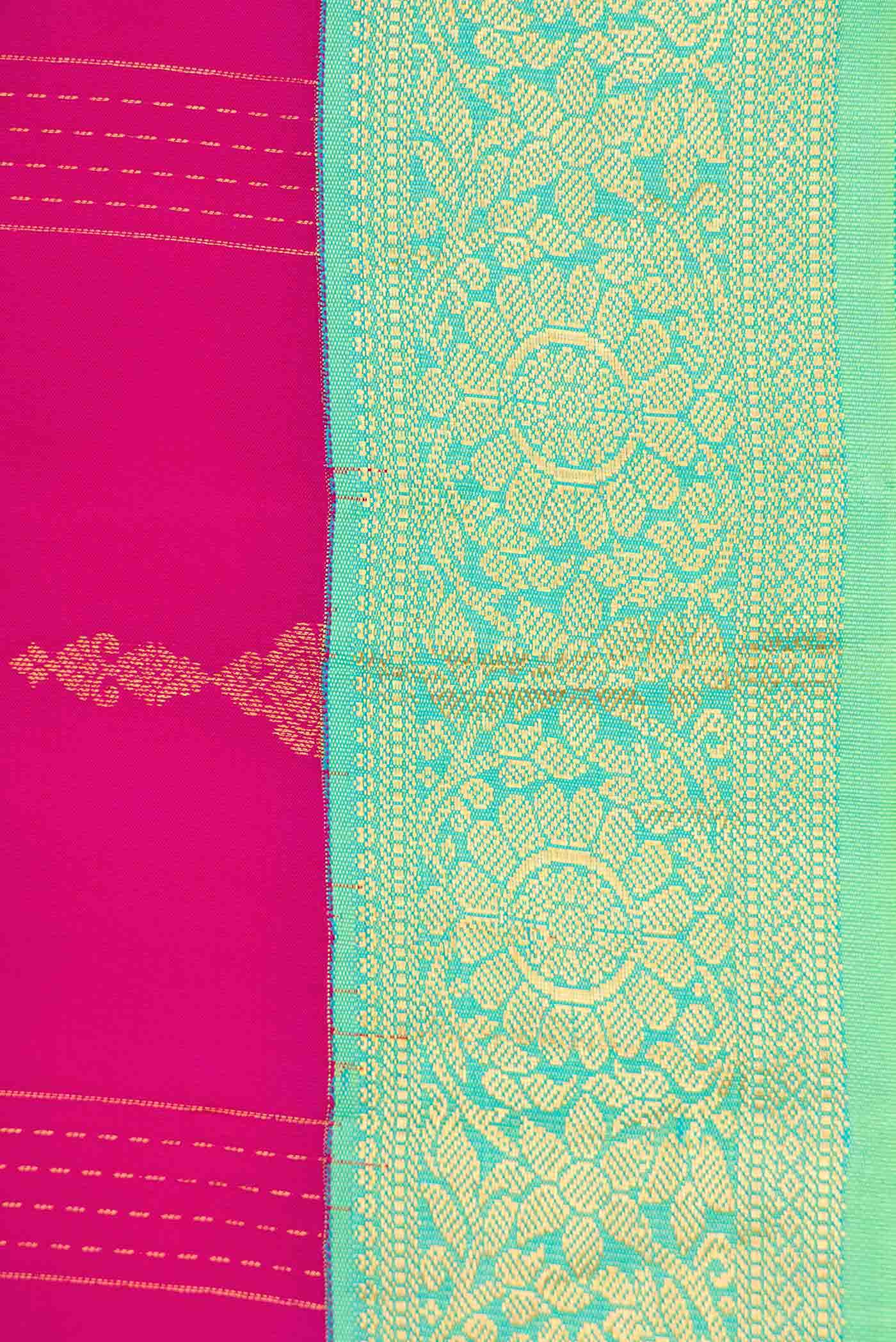 Pink Dual Tone Kanchipuram Silk Saree