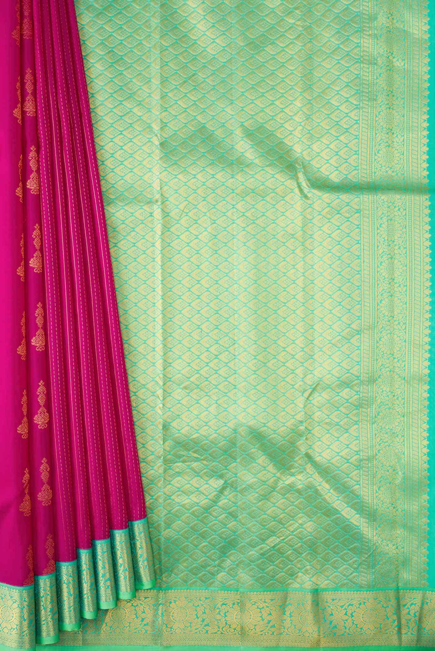 Pink Dual Tone Kanchipuram Silk Saree