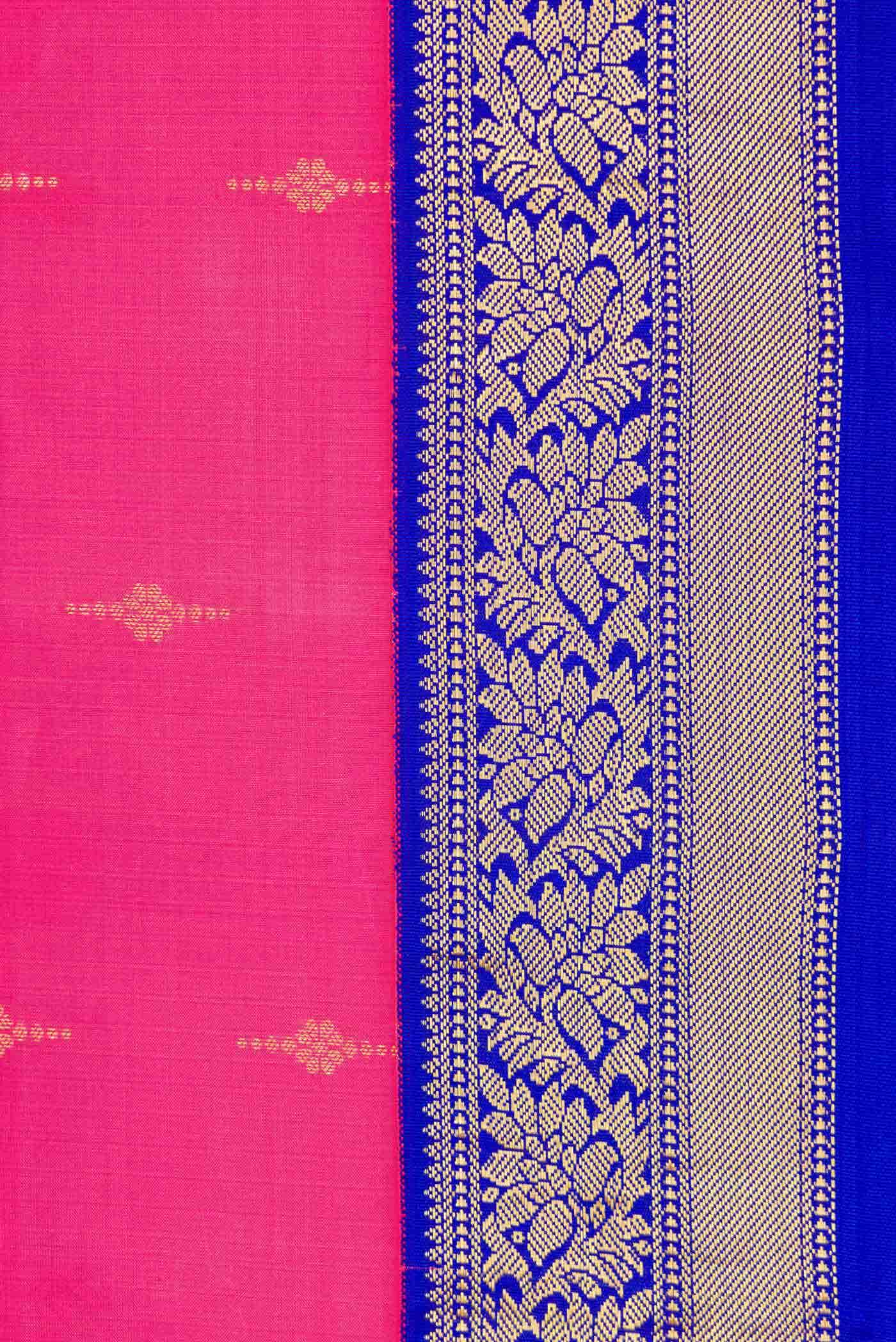 Pink Dual Tone Kanchipuram Silk Saree