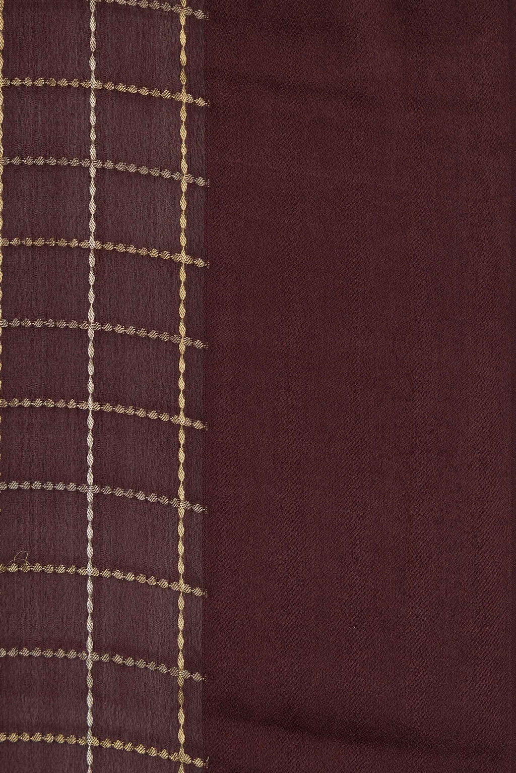 Burgundy Dual Tone Mysore Crepe Saree