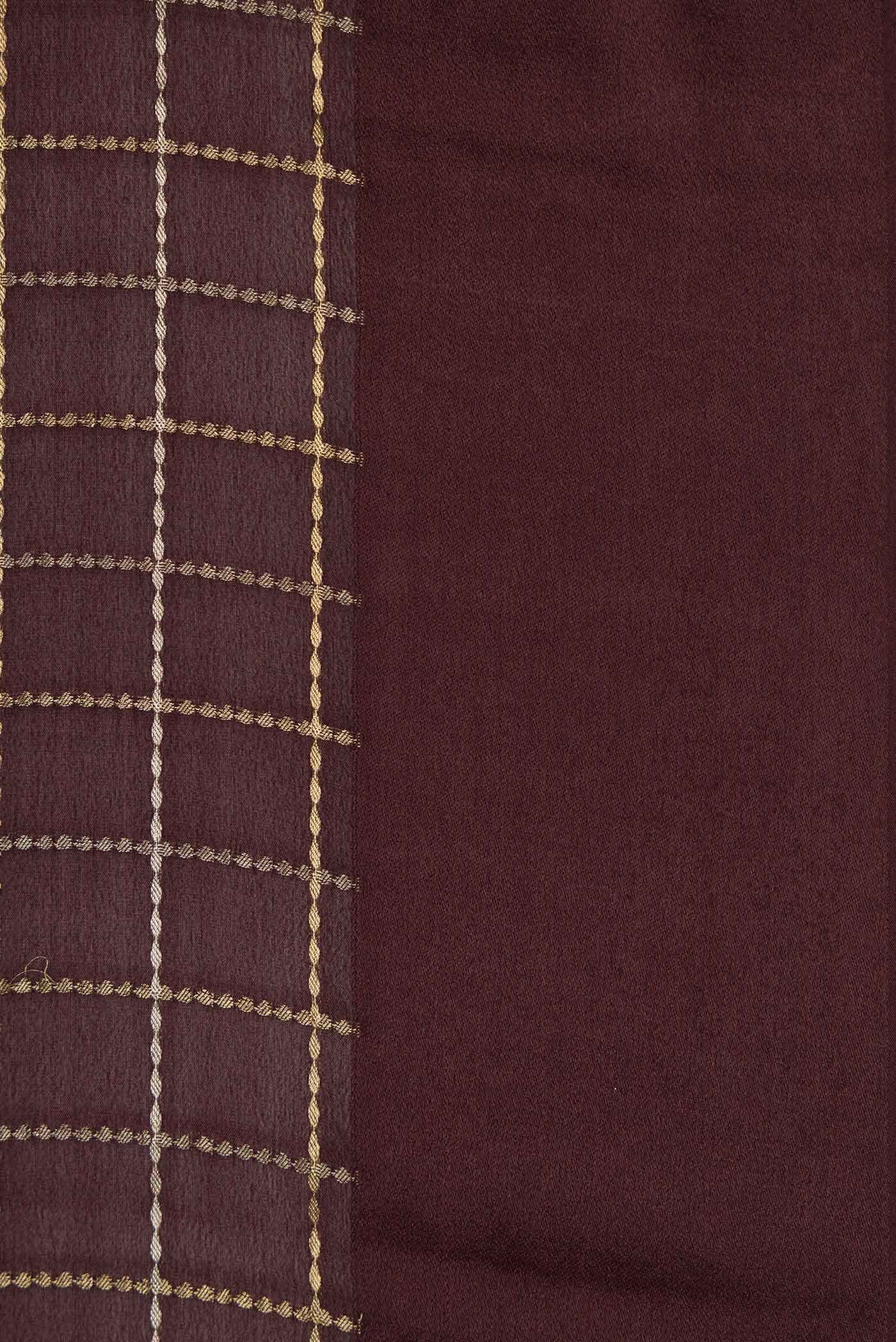 Burgundy Dual Tone Mysore Crepe Saree