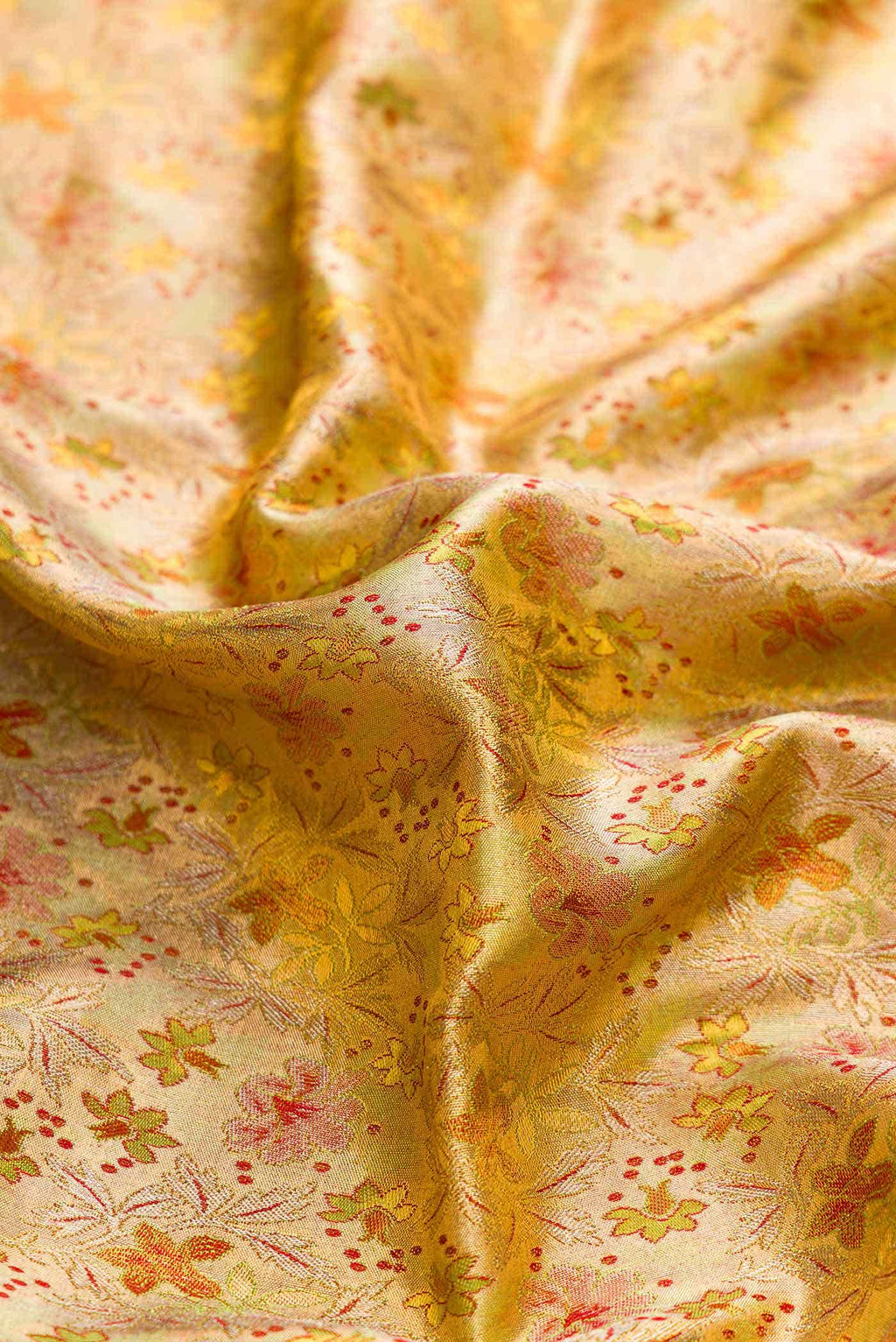 Gold Dual Tone Kanchipuram Tissue Silk Saree