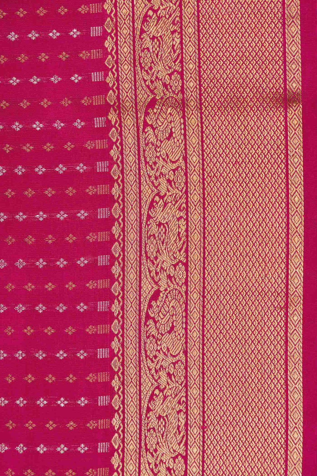 Dark Pink Dual Tone Kanchipuram Silk Saree
