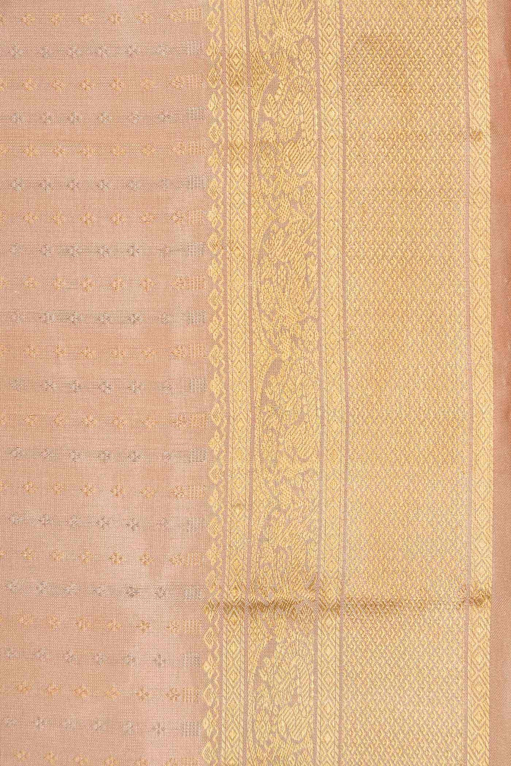 Dark Beige Dual Tone Kanchipuram Silk Saree