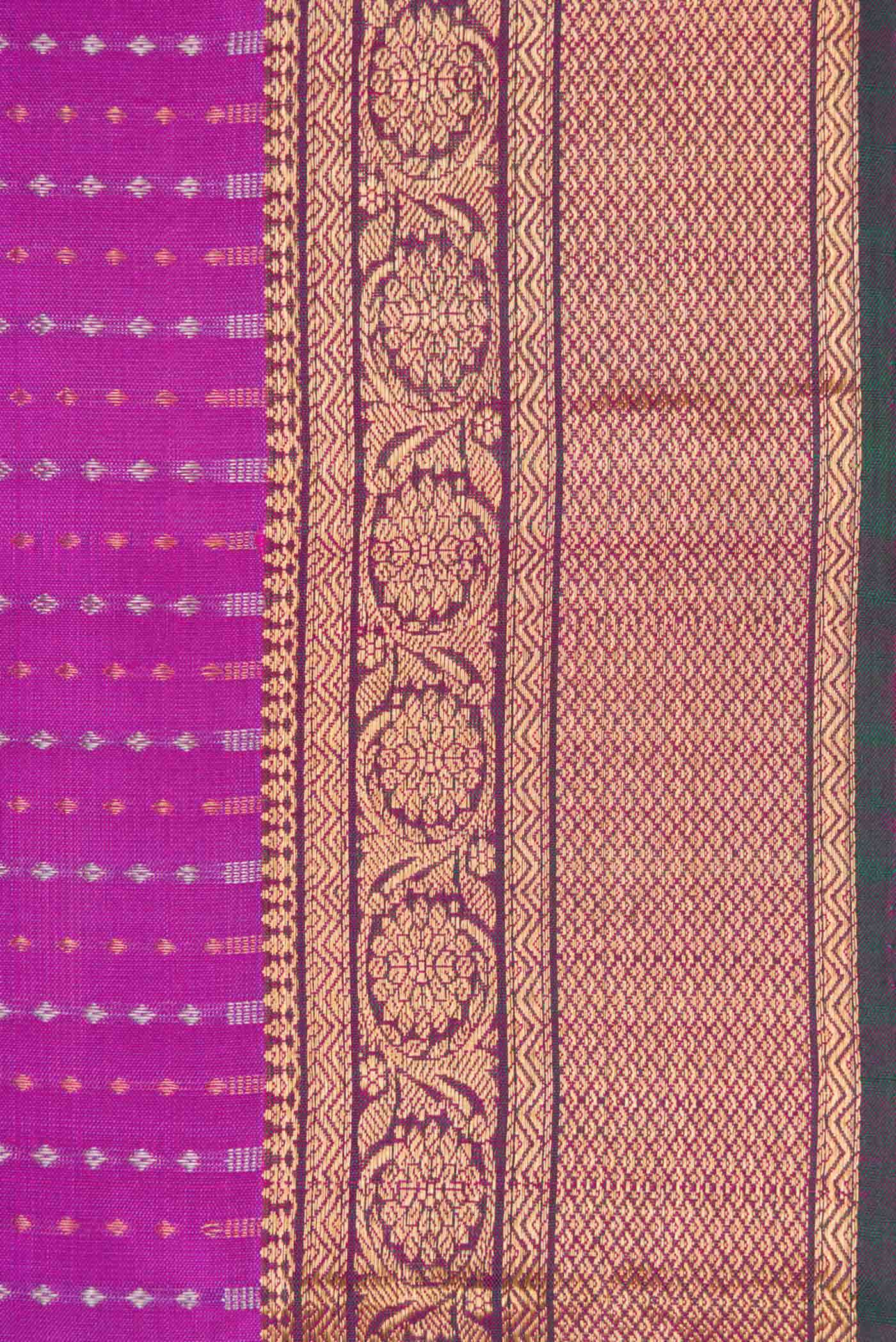 Pink Dual Tone Kanchipuram Silk Saree