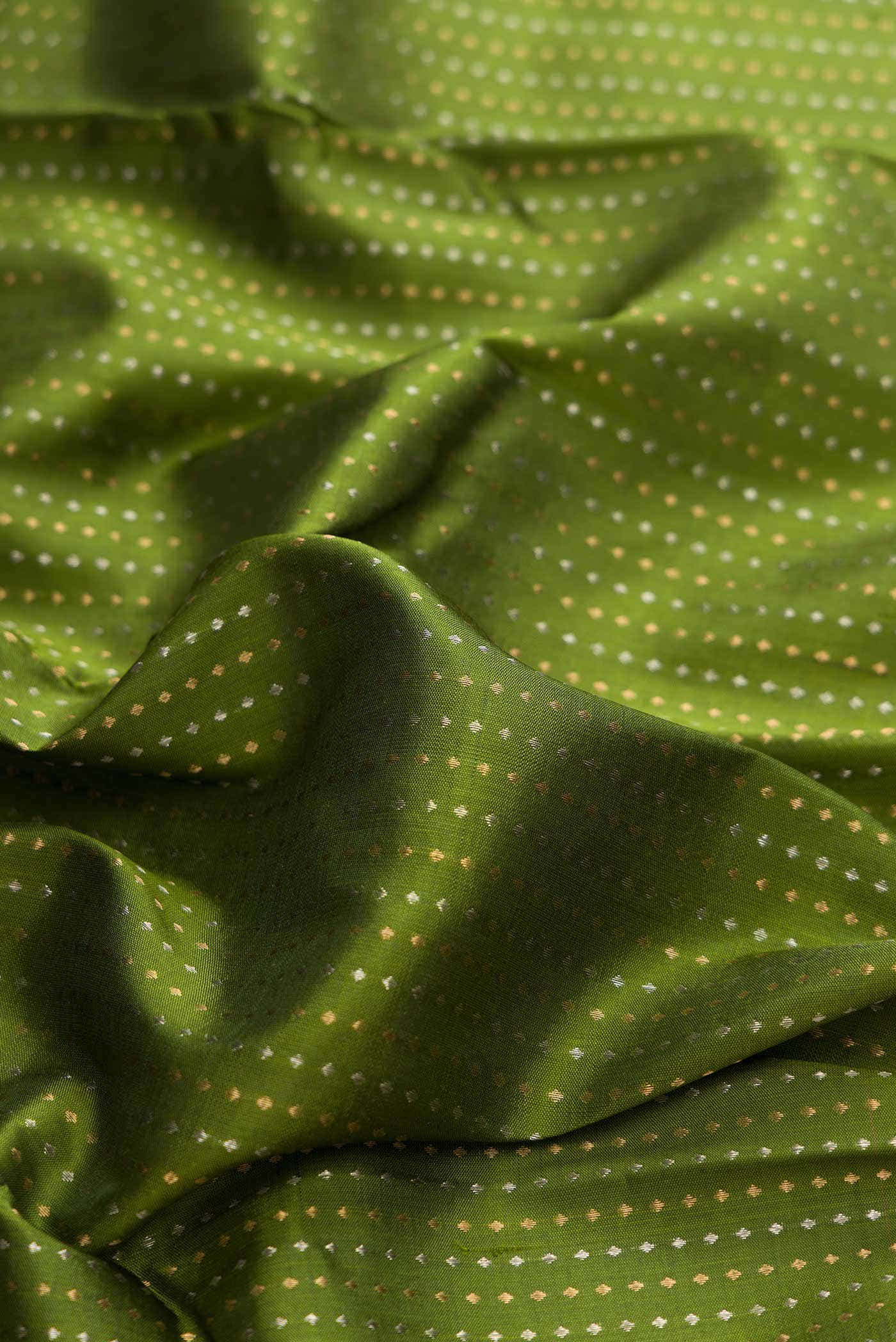 Green Dual Tone Kanchipuram Silk Saree