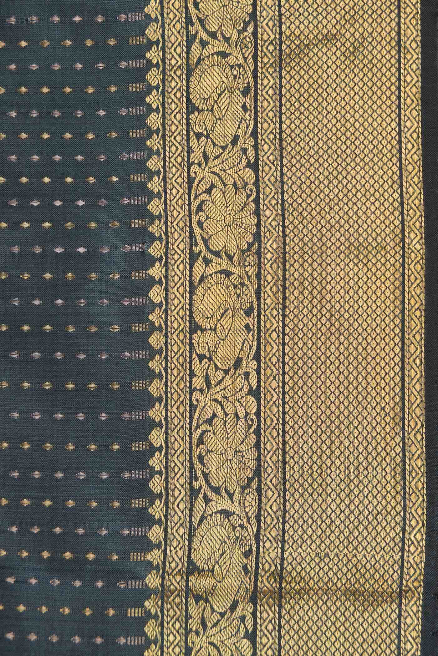 Grey Dual Tone Kanchipuram Silk Saree