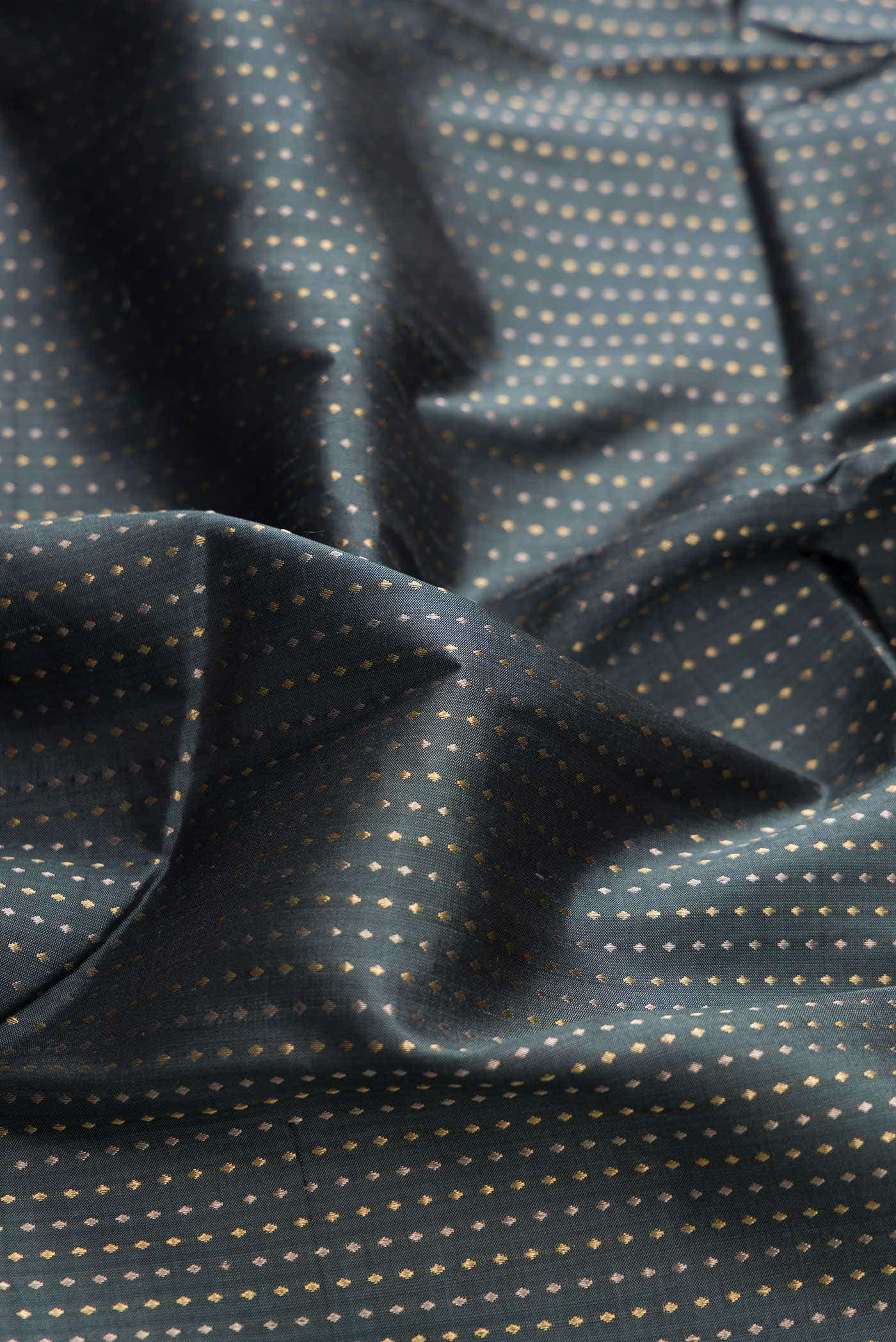 Grey Dual Tone Kanchipuram Silk Saree