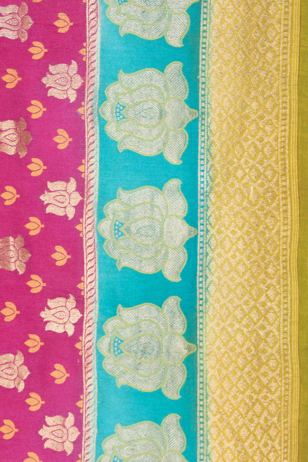 Pink Dual Tone Banarasi Georgette Saree
