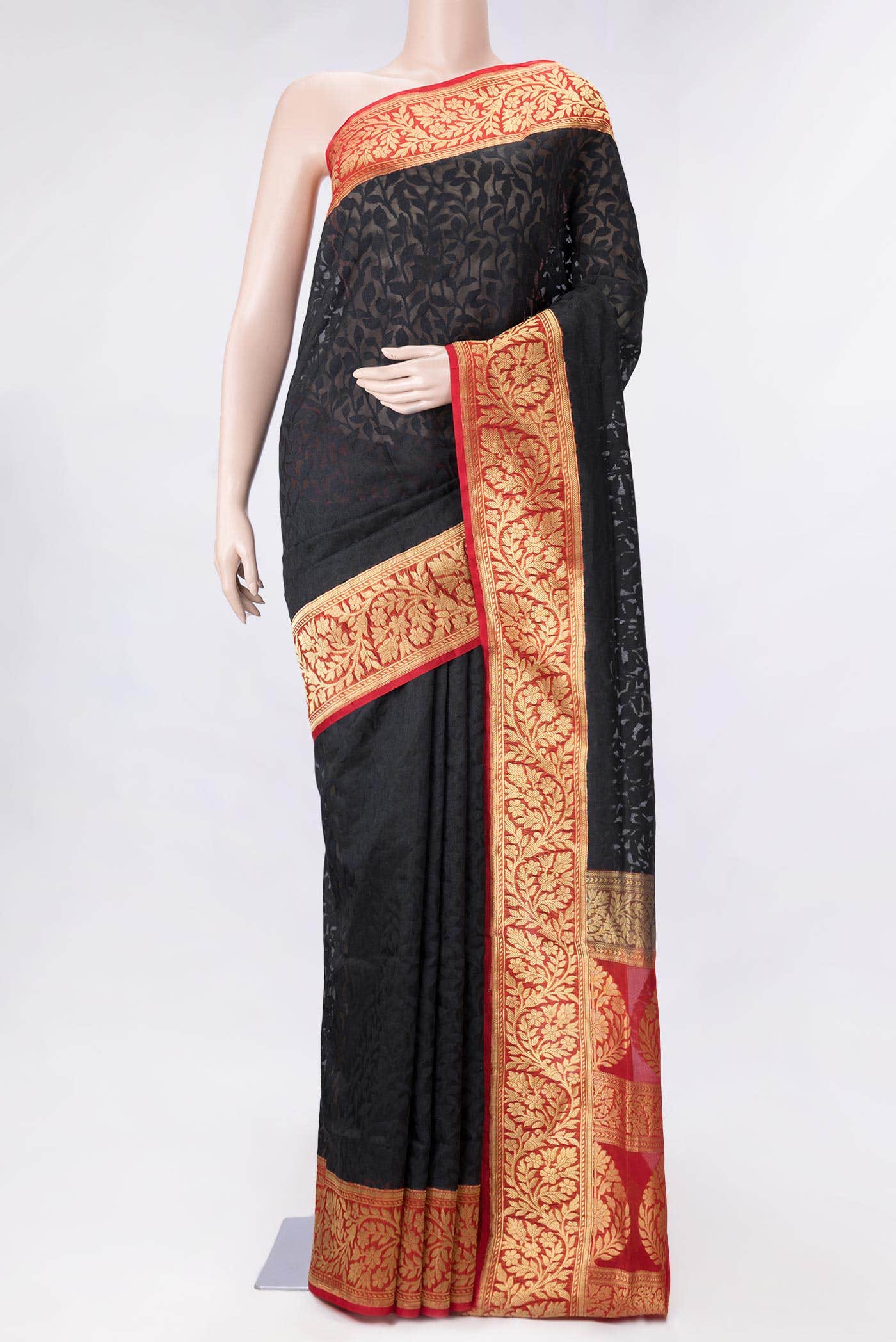 Black Banarasi Silk Saree