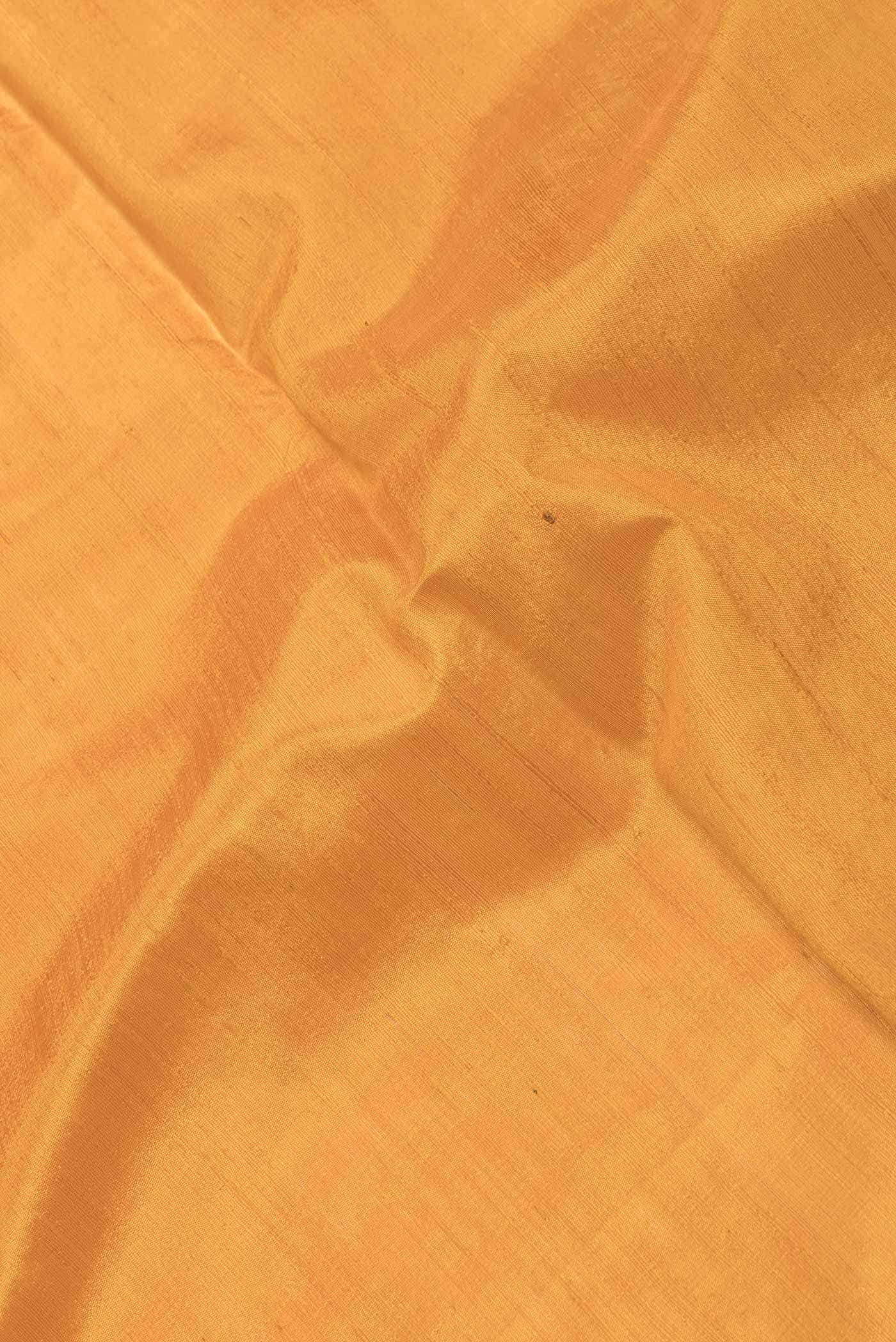 Mustard Dual Tone Raw Silk Saree