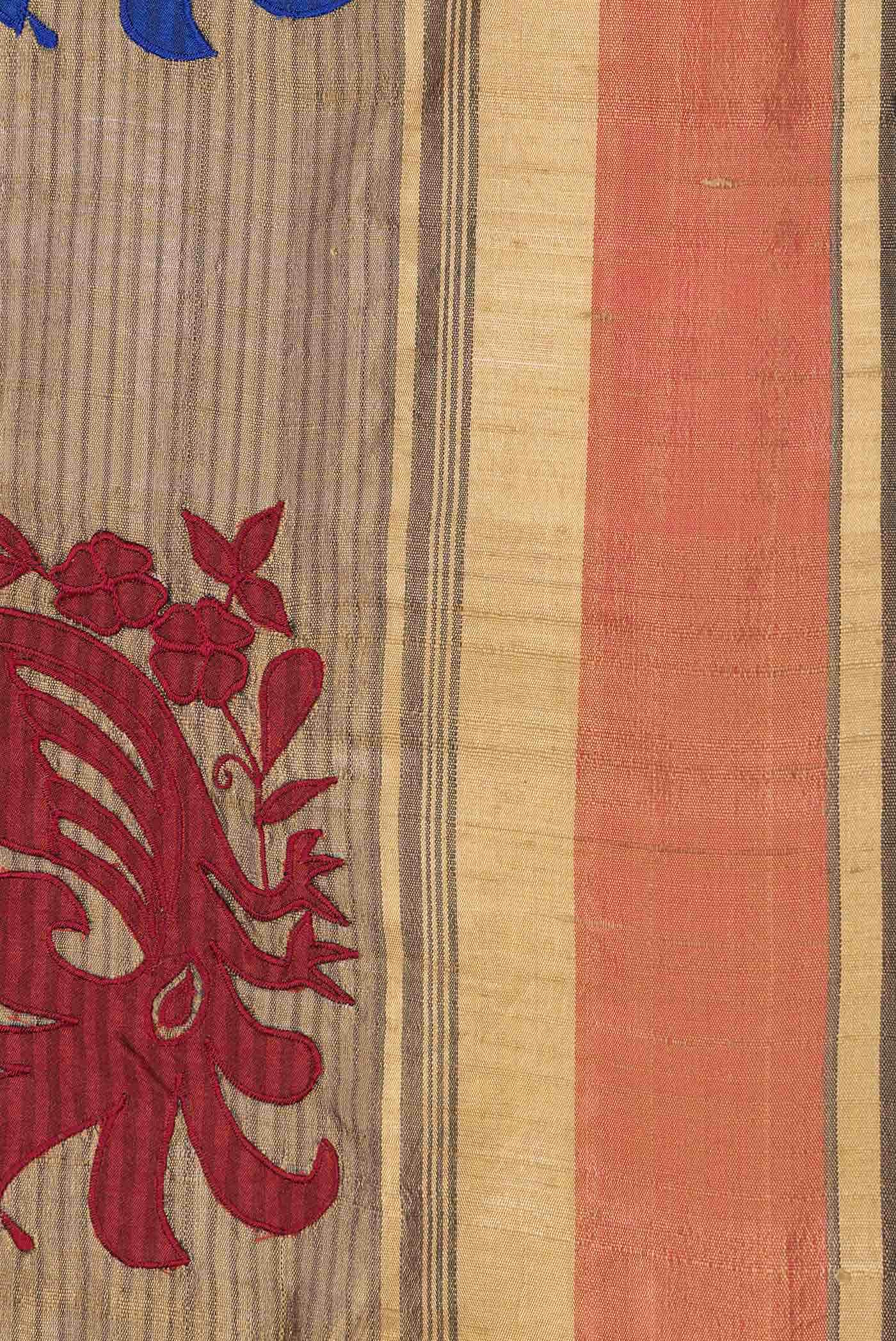 Black Dual Tone Raw Silk Saree