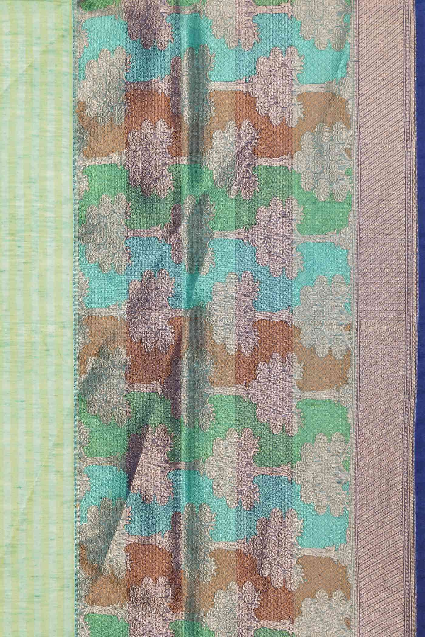 Green Dual Tone Linen Saree