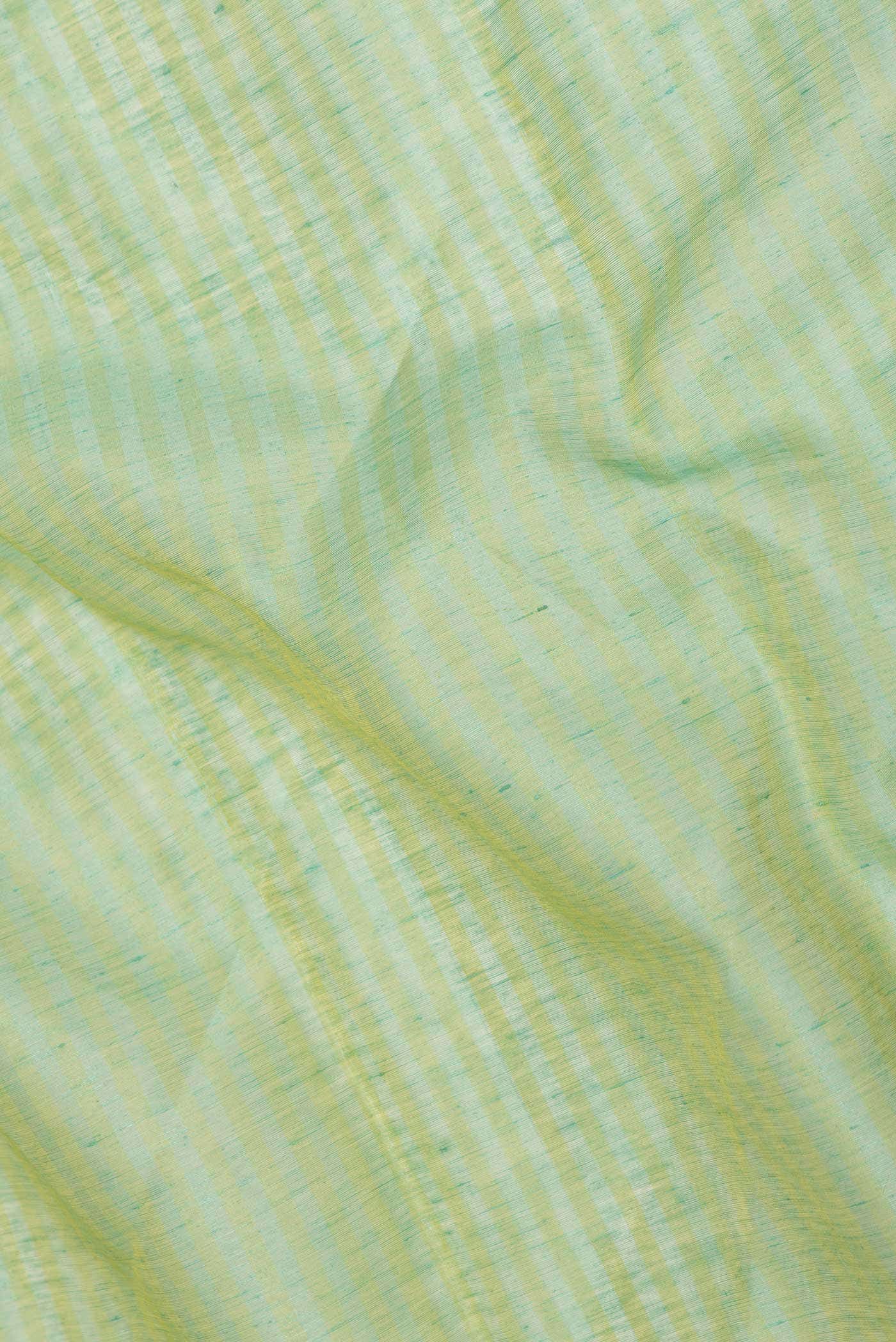 Green Dual Tone Linen Saree