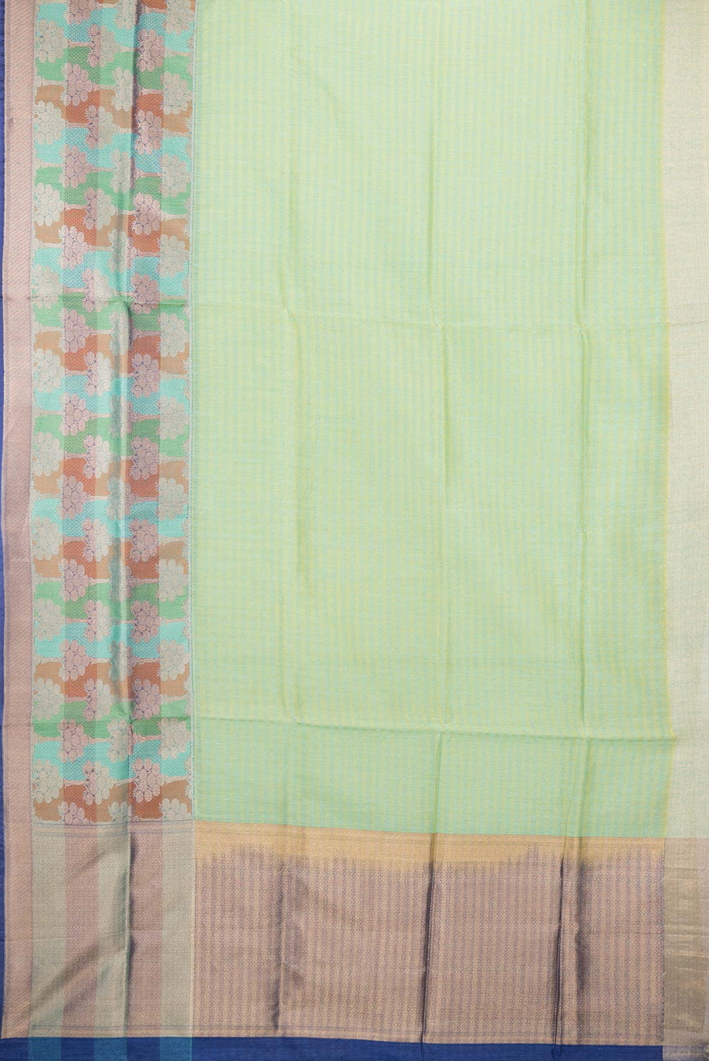 Green Dual Tone Linen Saree