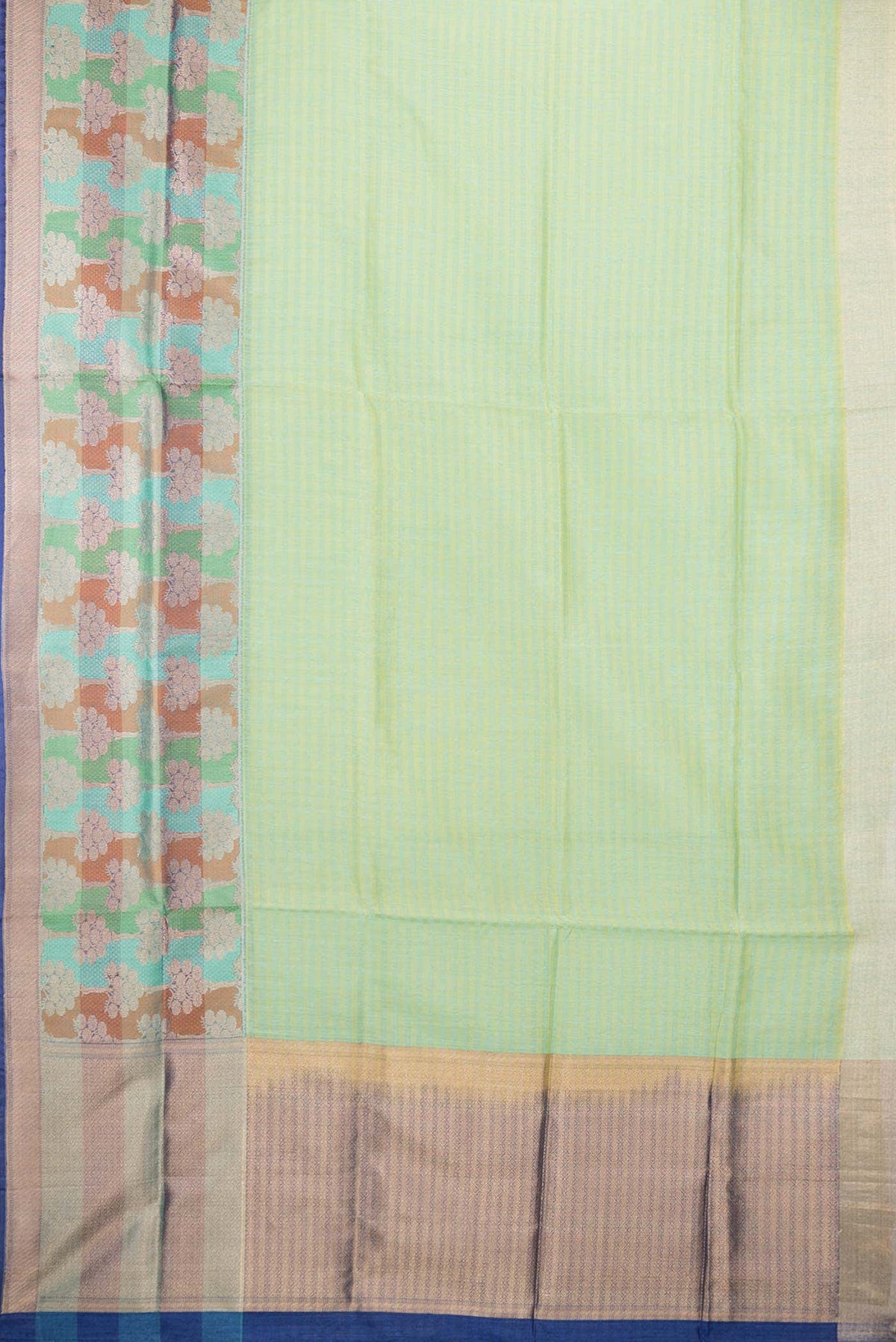 Green Dual Tone Linen Saree
