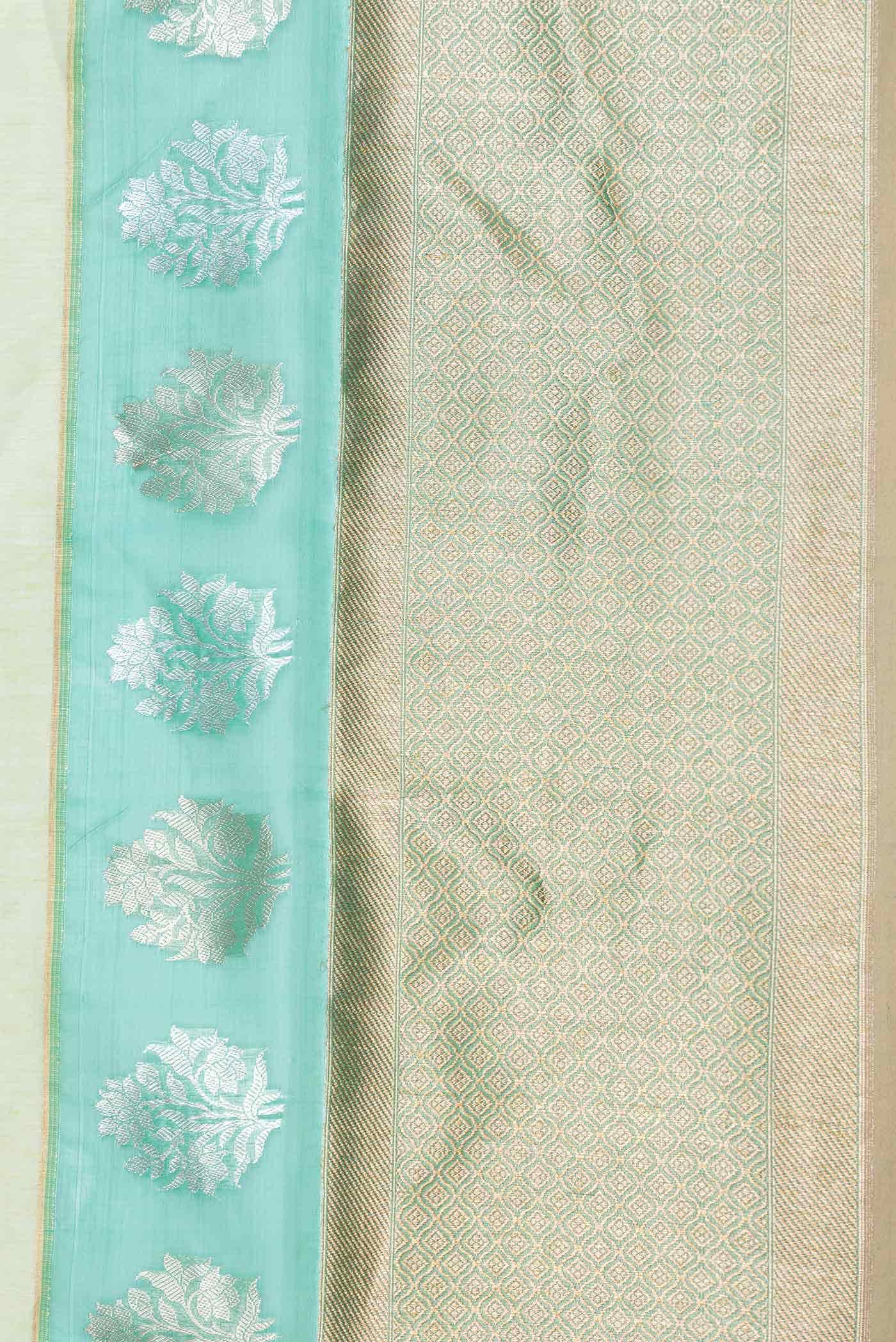 Pista Green Dual Tone Linen Saree