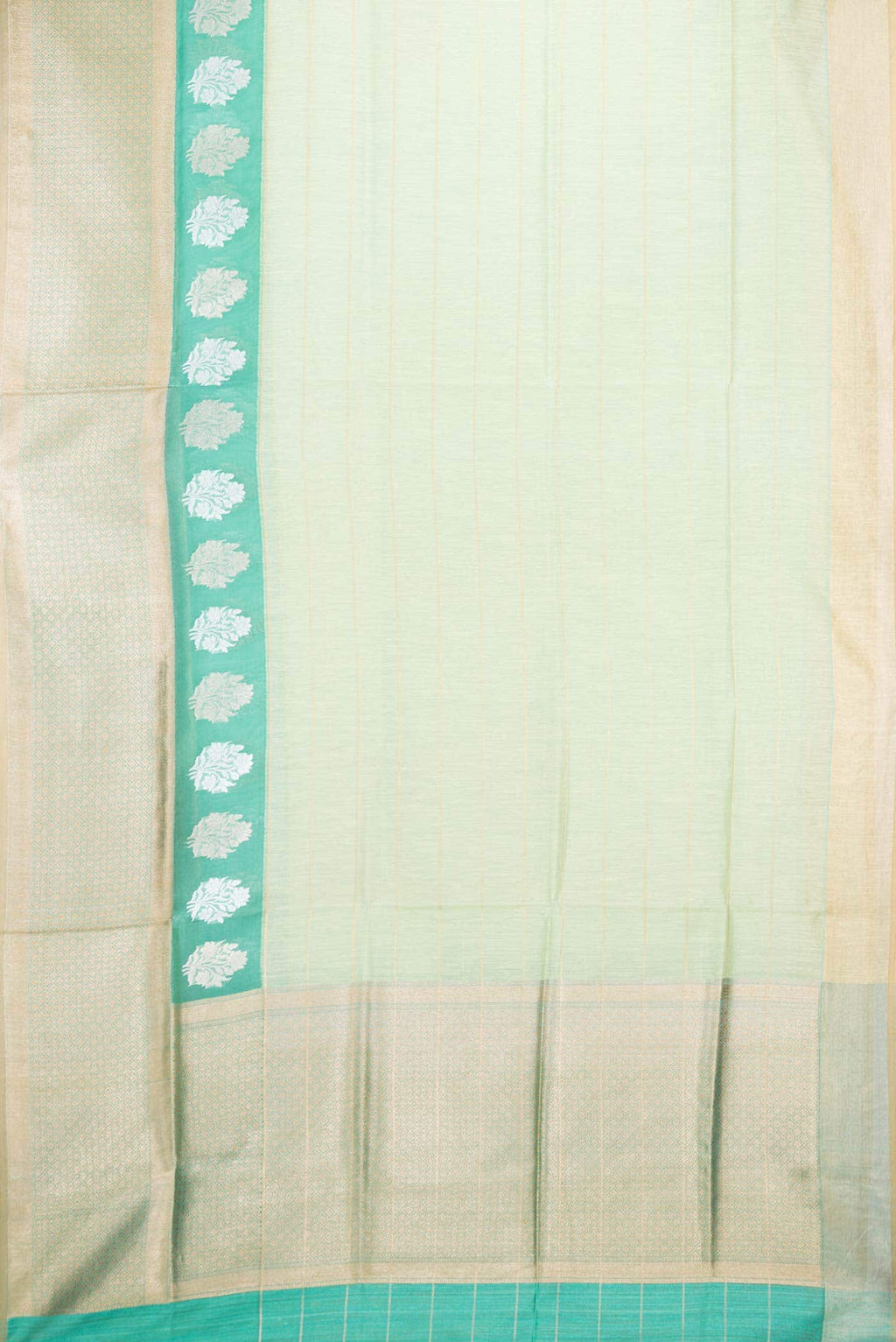 Pista Green Dual Tone Linen Saree