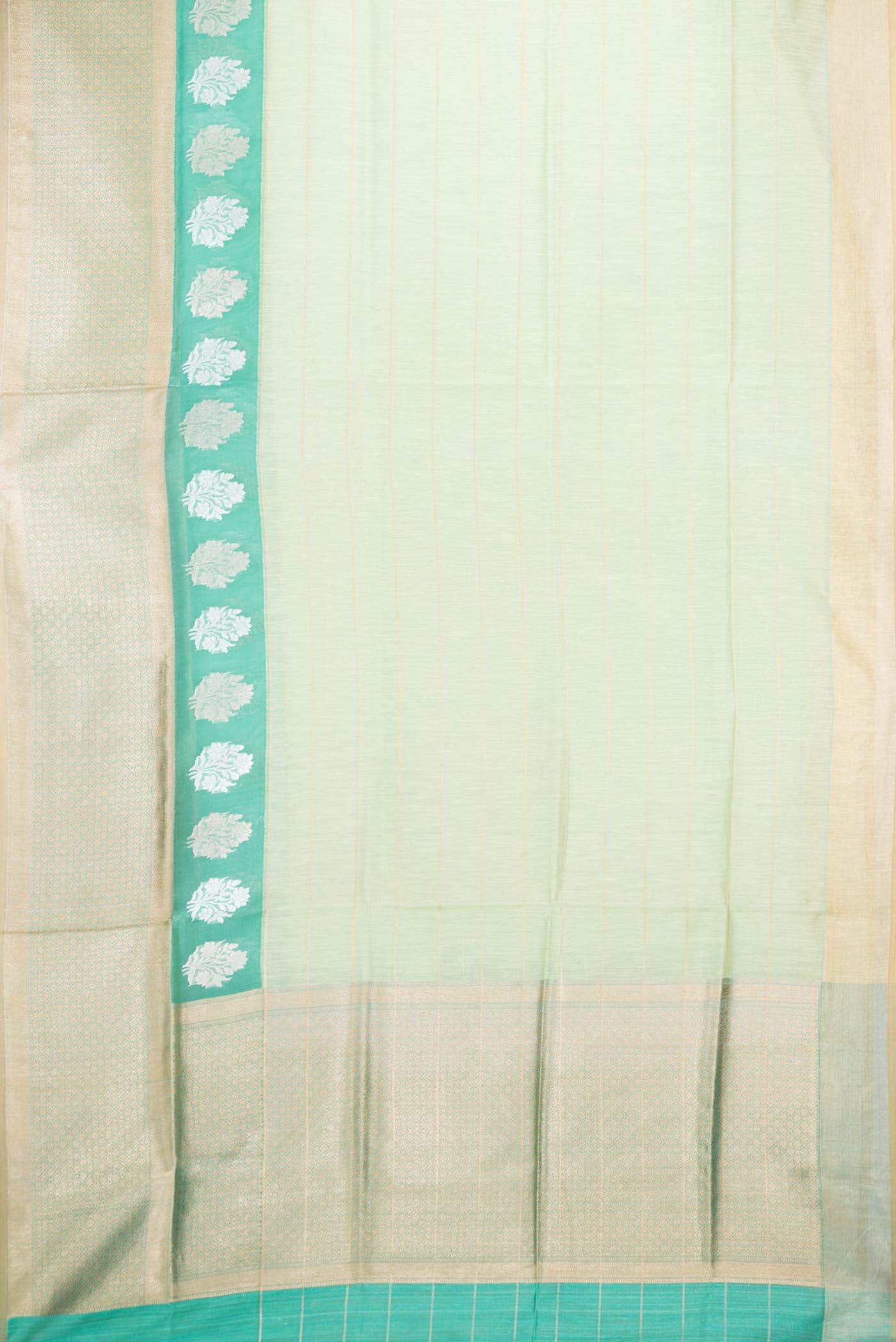 Pista Green Dual Tone Linen Saree