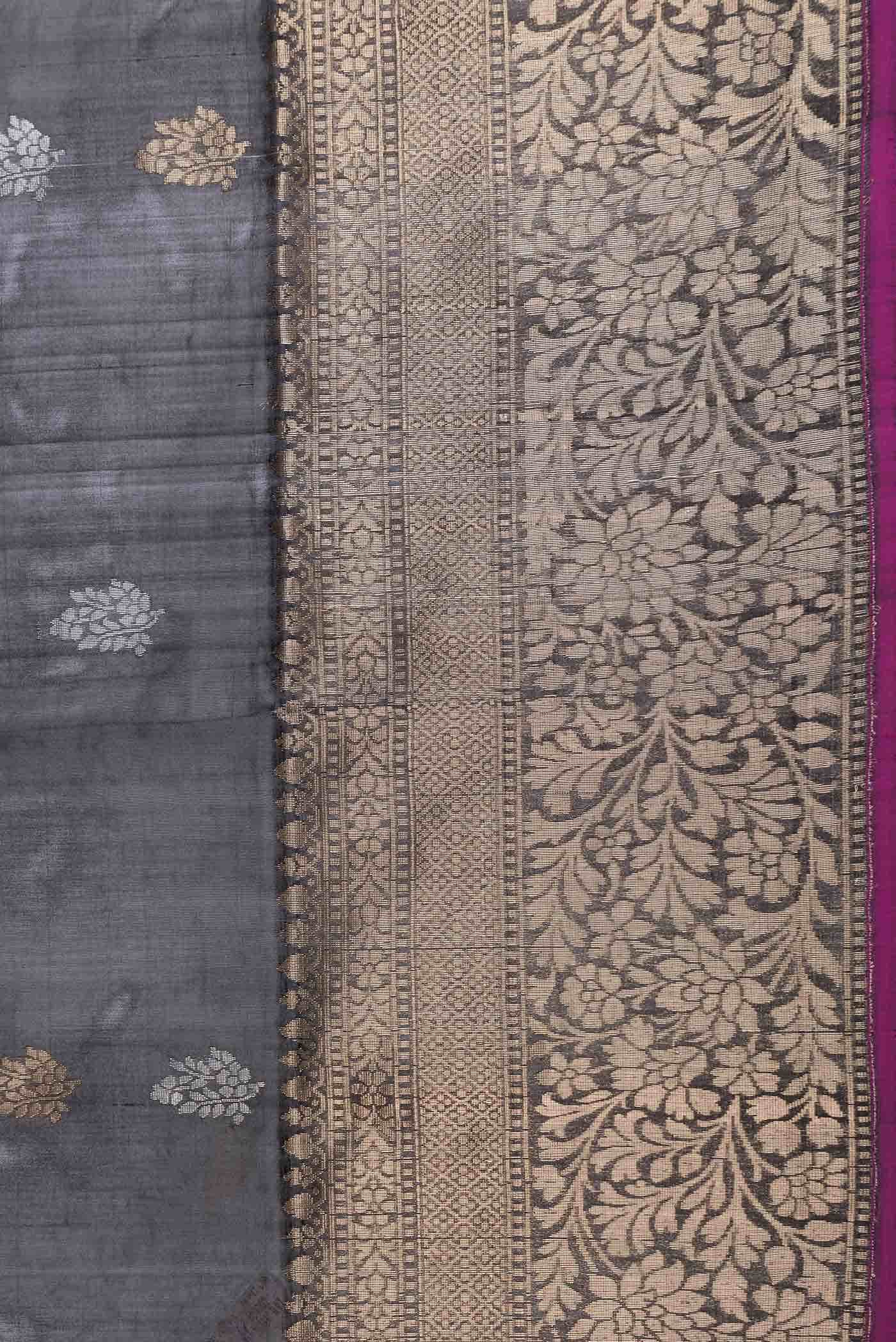 Black Dual Tone Chanderi Silk Saree