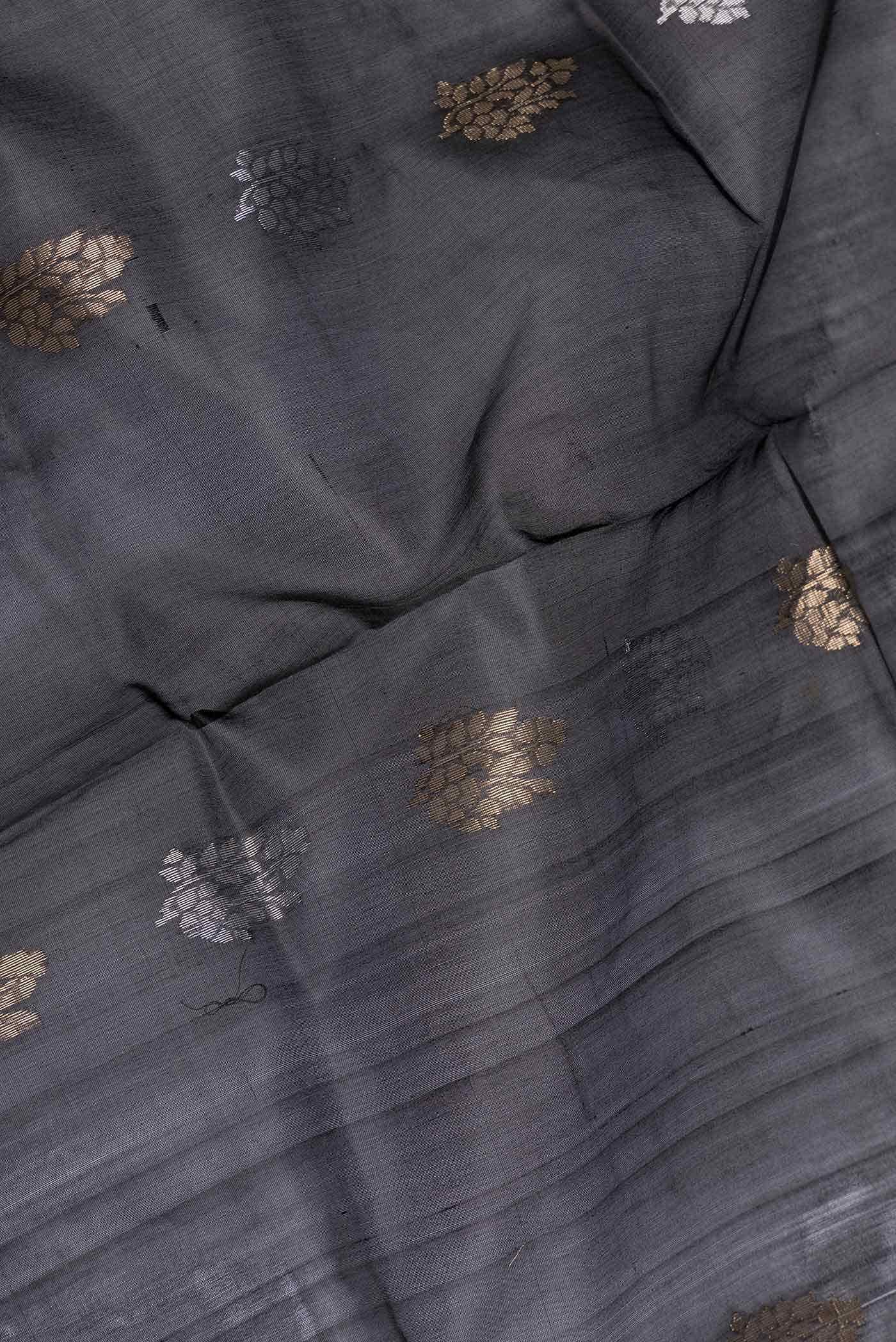 Black Dual Tone Chanderi Silk Saree