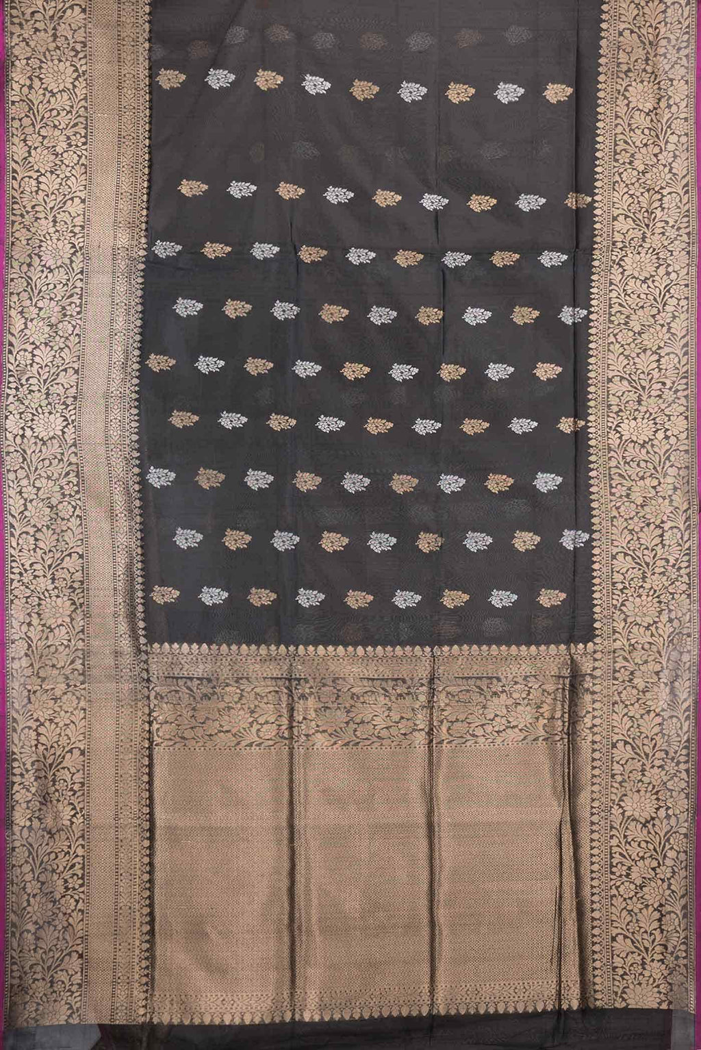 Black Dual Tone Chanderi Silk Saree